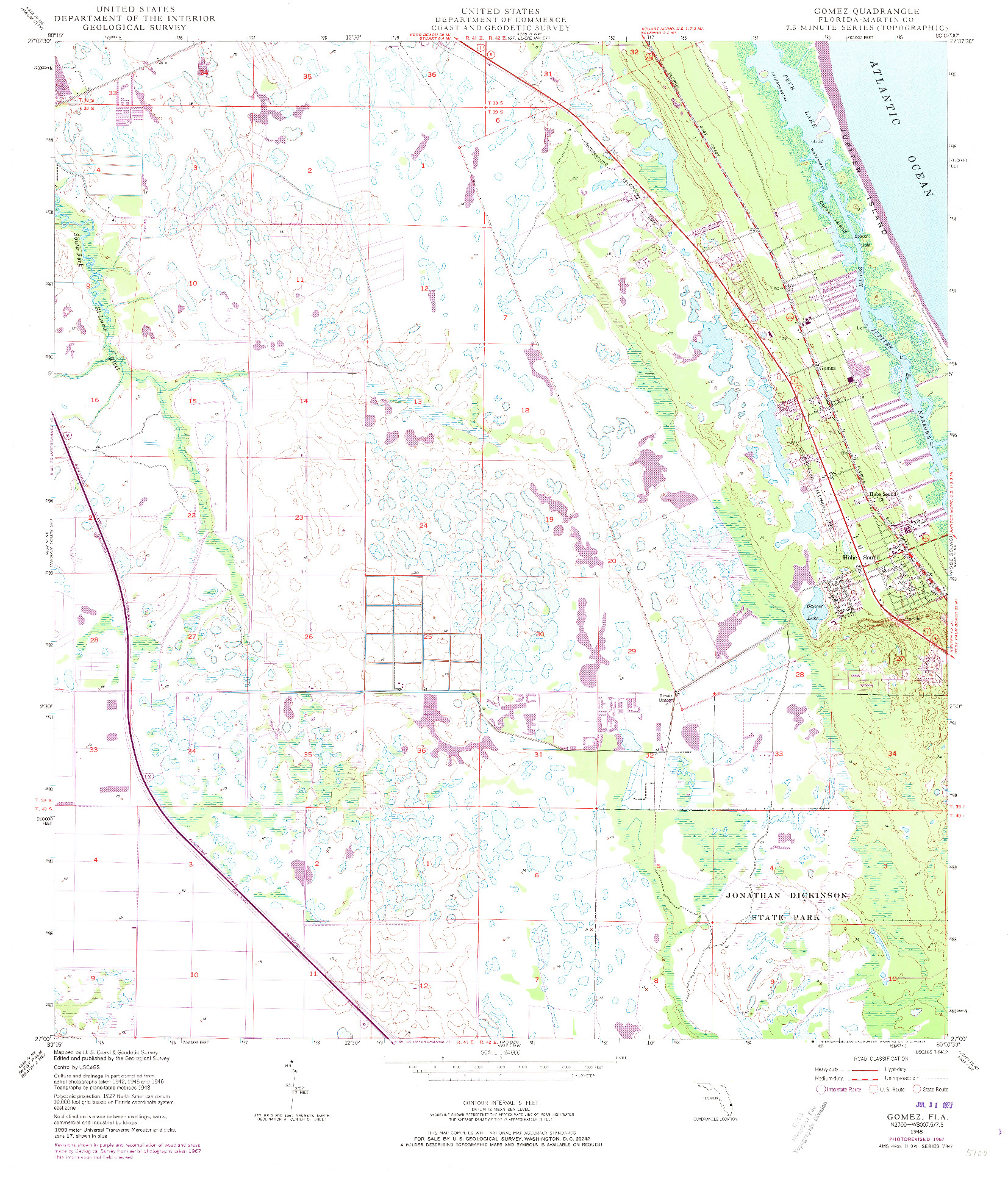 USGS 1:24000-SCALE QUADRANGLE FOR GOMEZ, FL 1948