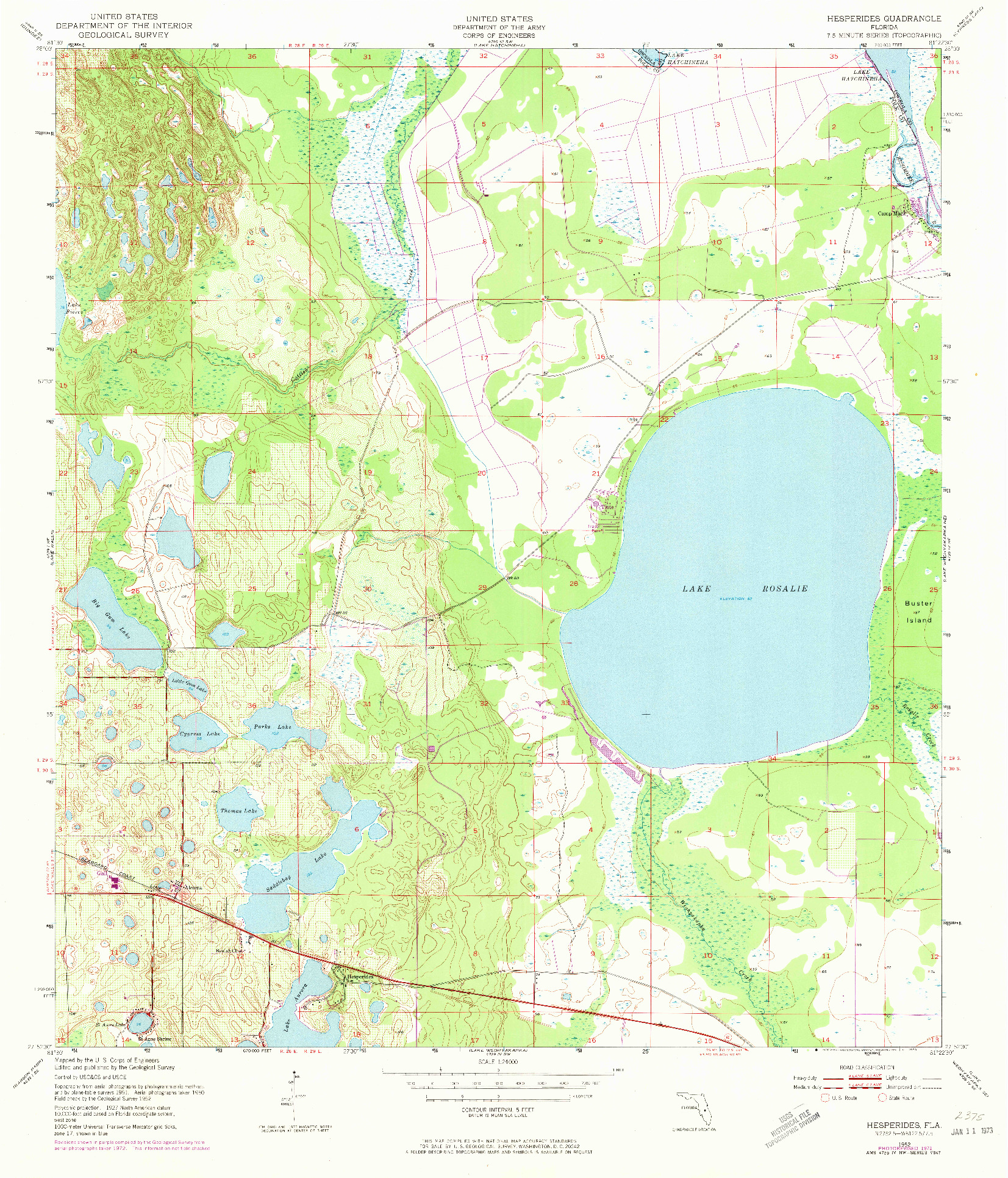 USGS 1:24000-SCALE QUADRANGLE FOR HESPERIDES, FL 1952