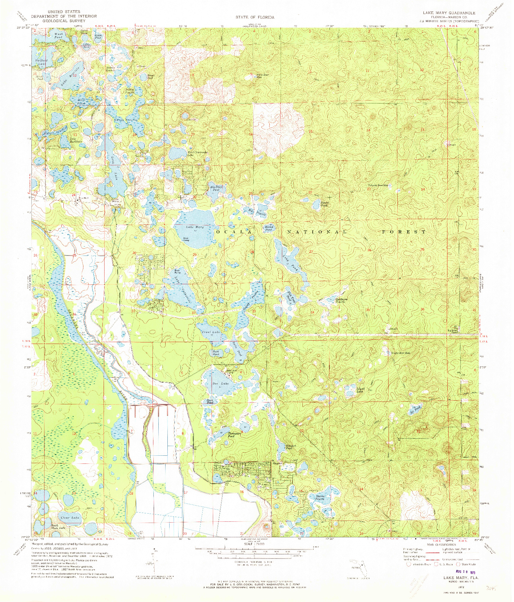 USGS 1:24000-SCALE QUADRANGLE FOR LAKE MARY, FL 1972