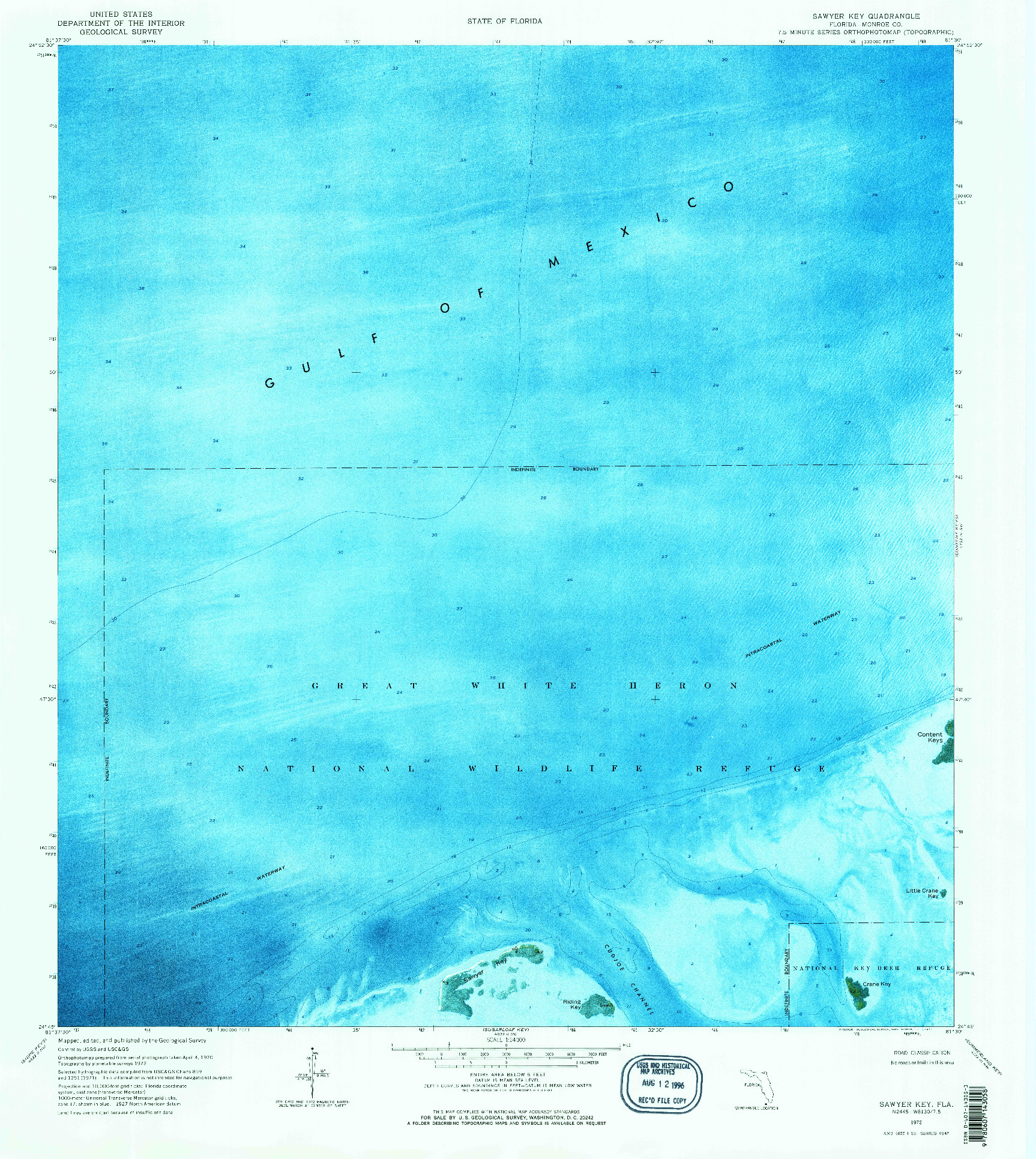 USGS 1:24000-SCALE QUADRANGLE FOR SAWYER KEY, FL 1972