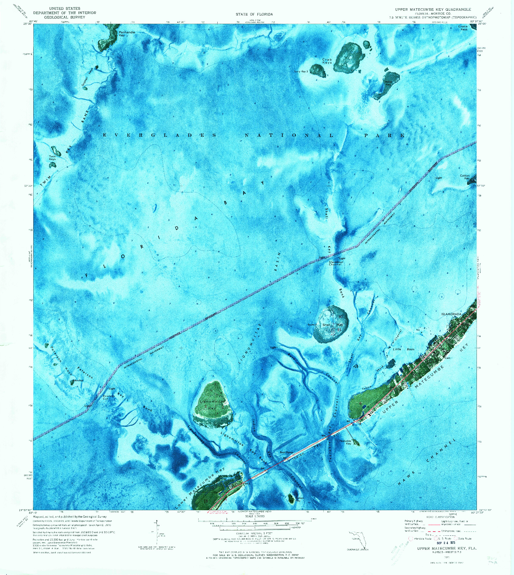 USGS 1:24000-SCALE QUADRANGLE FOR UPPER MATECUMBE KEY, FL 1971