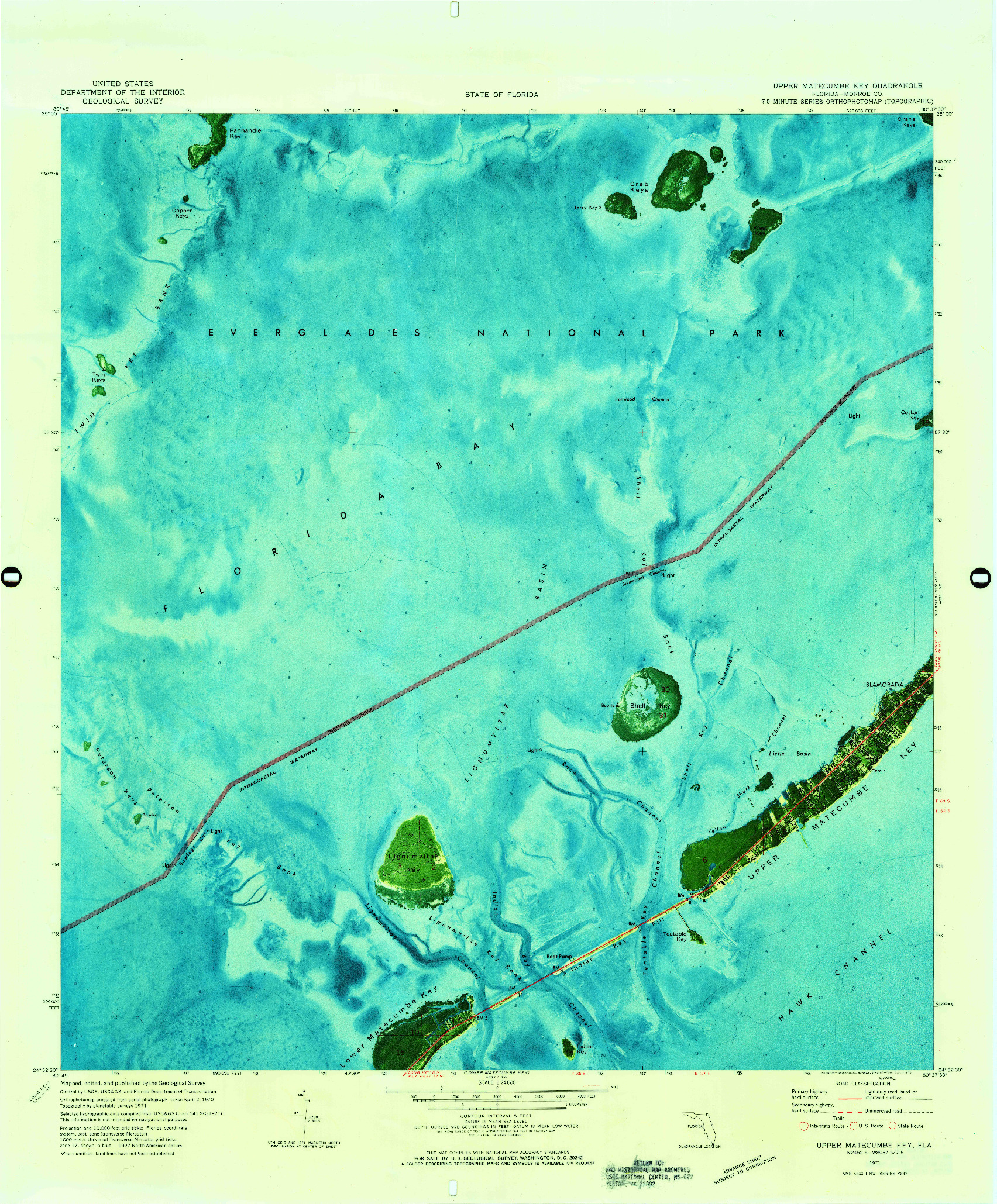 USGS 1:24000-SCALE QUADRANGLE FOR UPPER MATECUMBE KEY, FL 1971