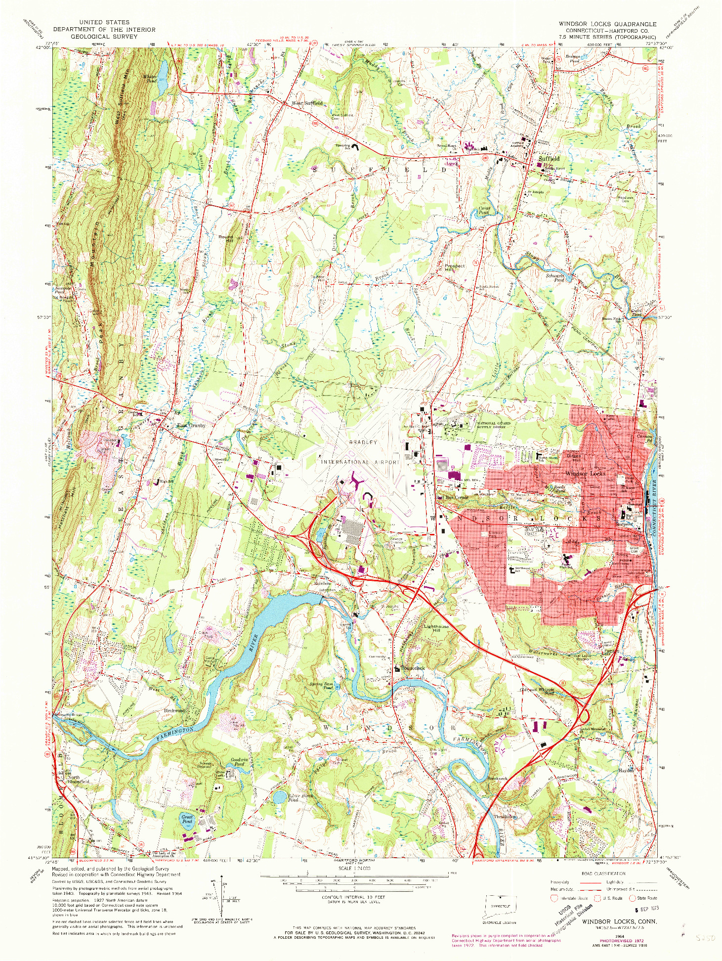 USGS 1:24000-SCALE QUADRANGLE FOR WINDSOR LOCKS, CT 1964