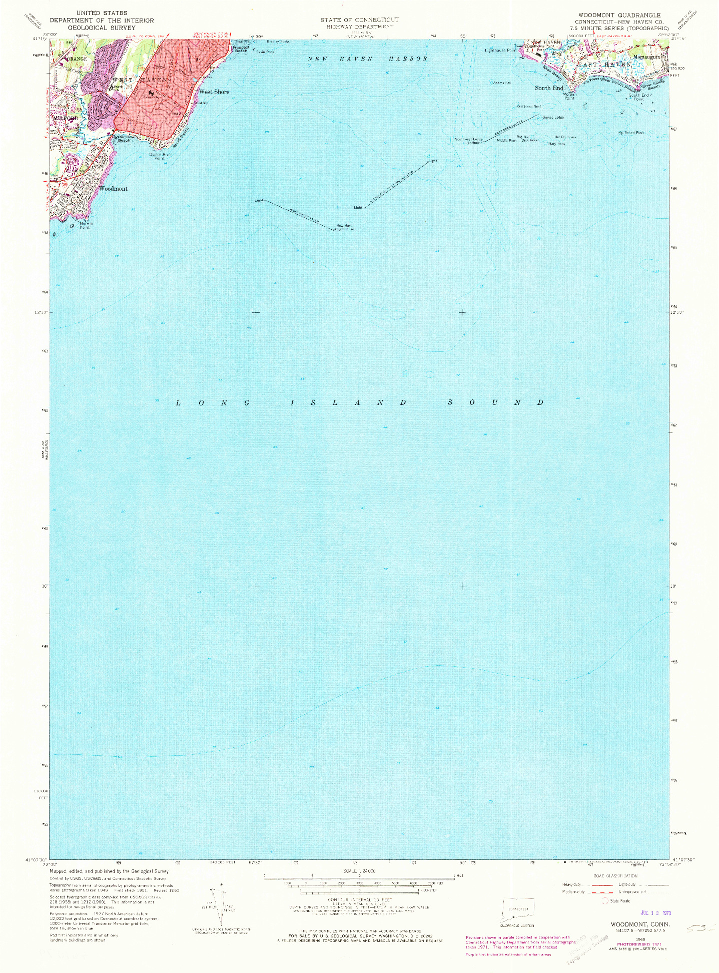 USGS 1:24000-SCALE QUADRANGLE FOR WOODMONT, CT 1960