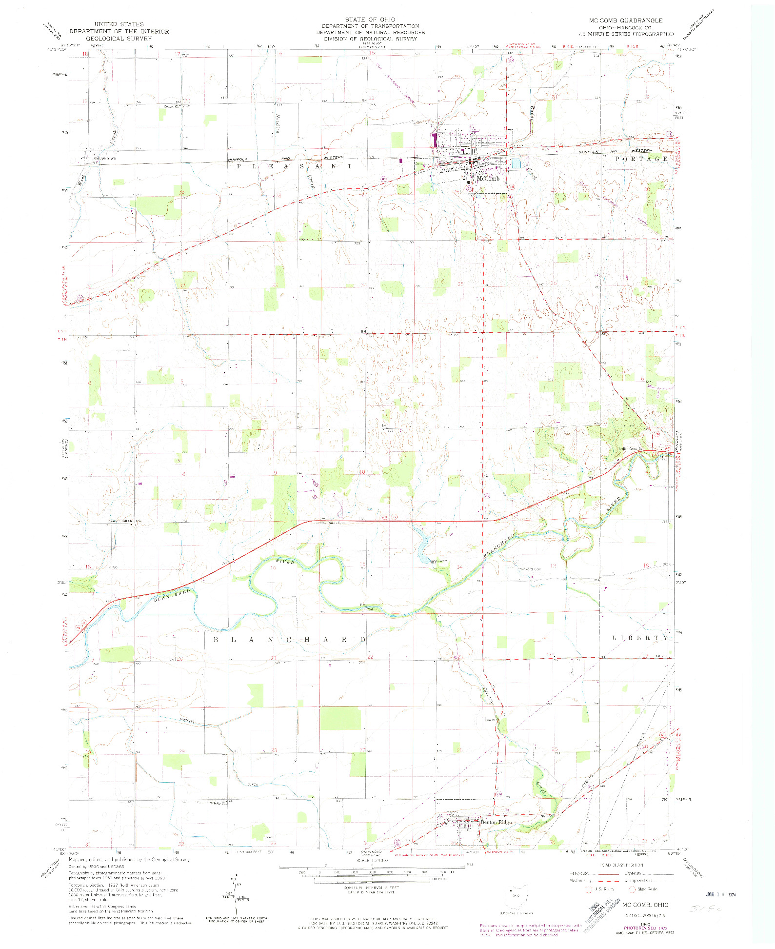 USGS 1:24000-SCALE QUADRANGLE FOR MC COMB, OH 1960