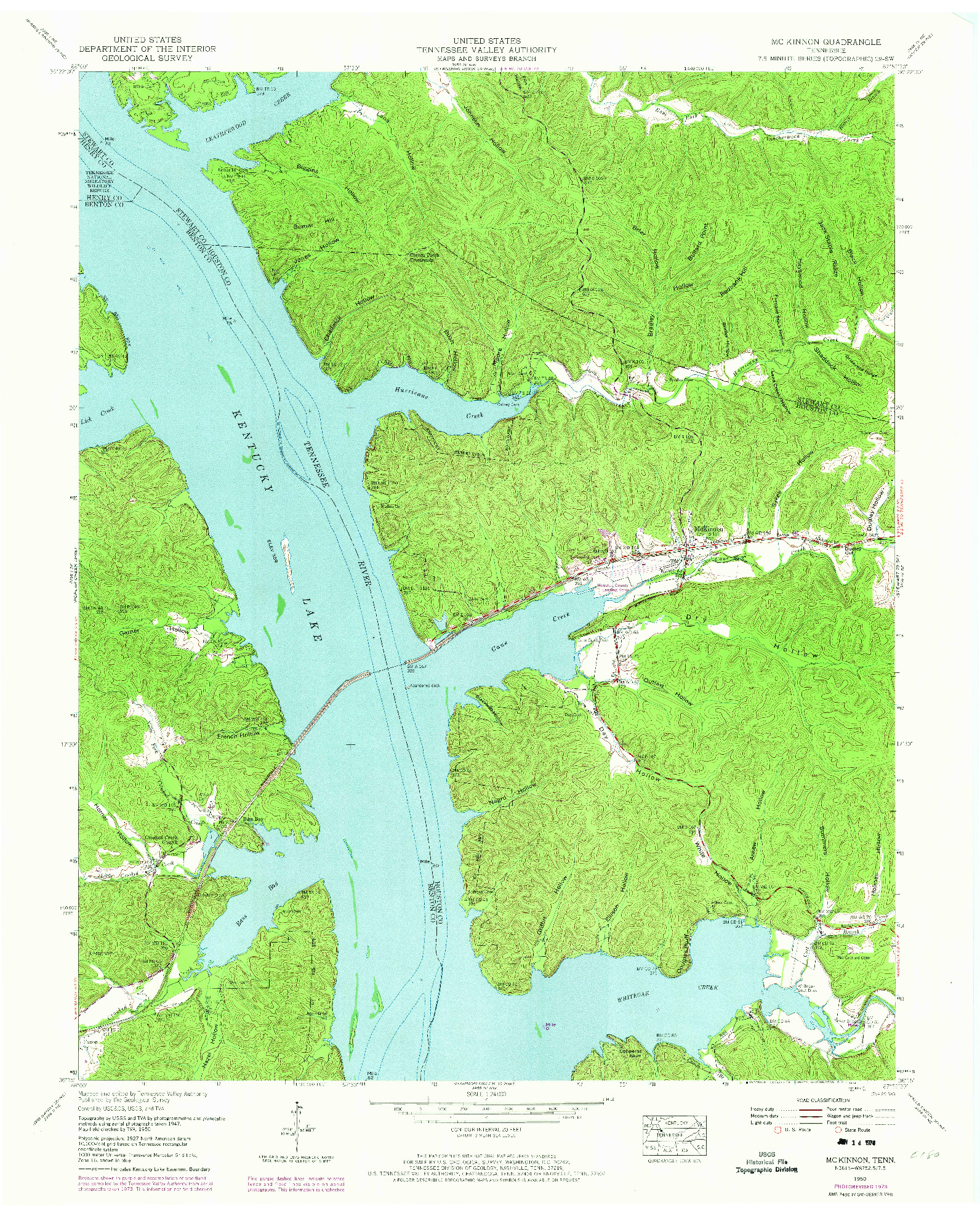 USGS 1:24000-SCALE QUADRANGLE FOR MC KINNON, TN 1950