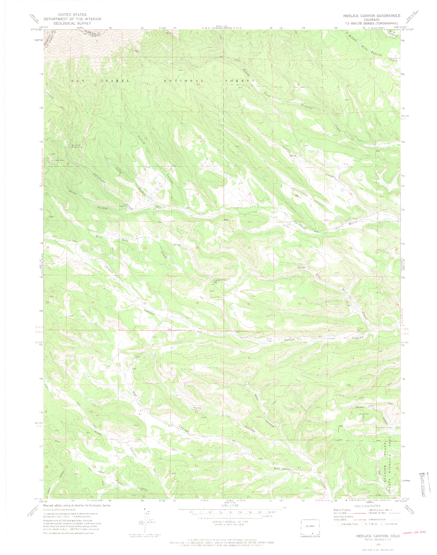 USGS 1:24000-SCALE QUADRANGLE FOR HEREFORD SE, CO 1971