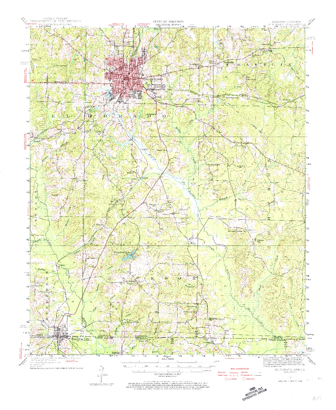 USGS 1:62500-SCALE QUADRANGLE FOR EL DORADO, AR 1951