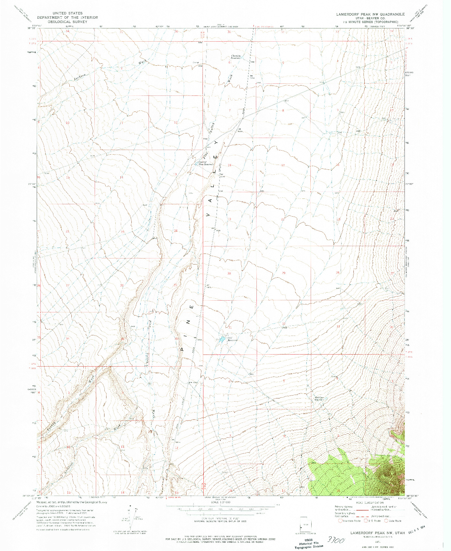 USGS 1:24000-SCALE QUADRANGLE FOR LAMERDORF PEAK NW, UT 1971