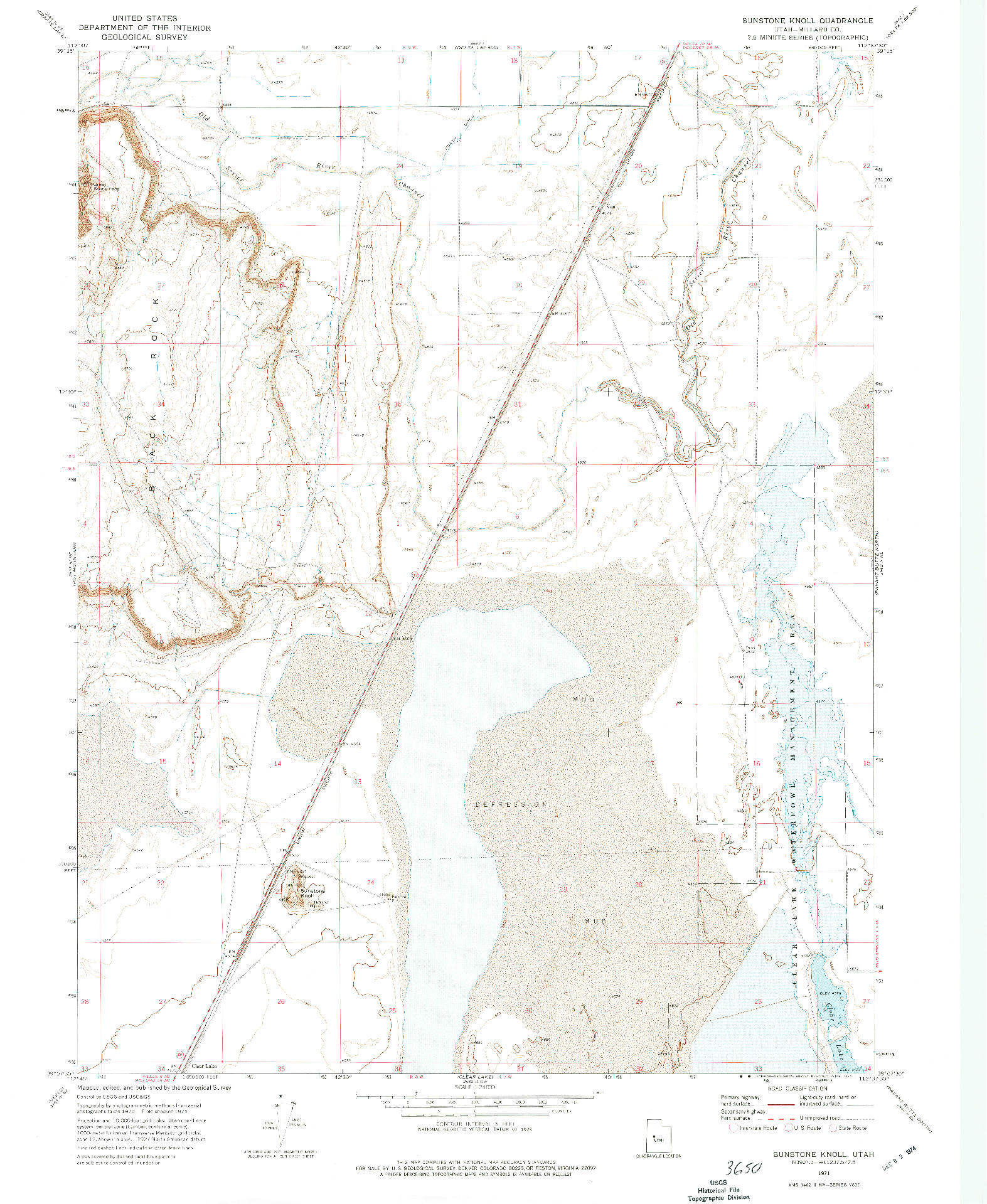 USGS 1:24000-SCALE QUADRANGLE FOR SUNSTONE KNOLL, UT 1971