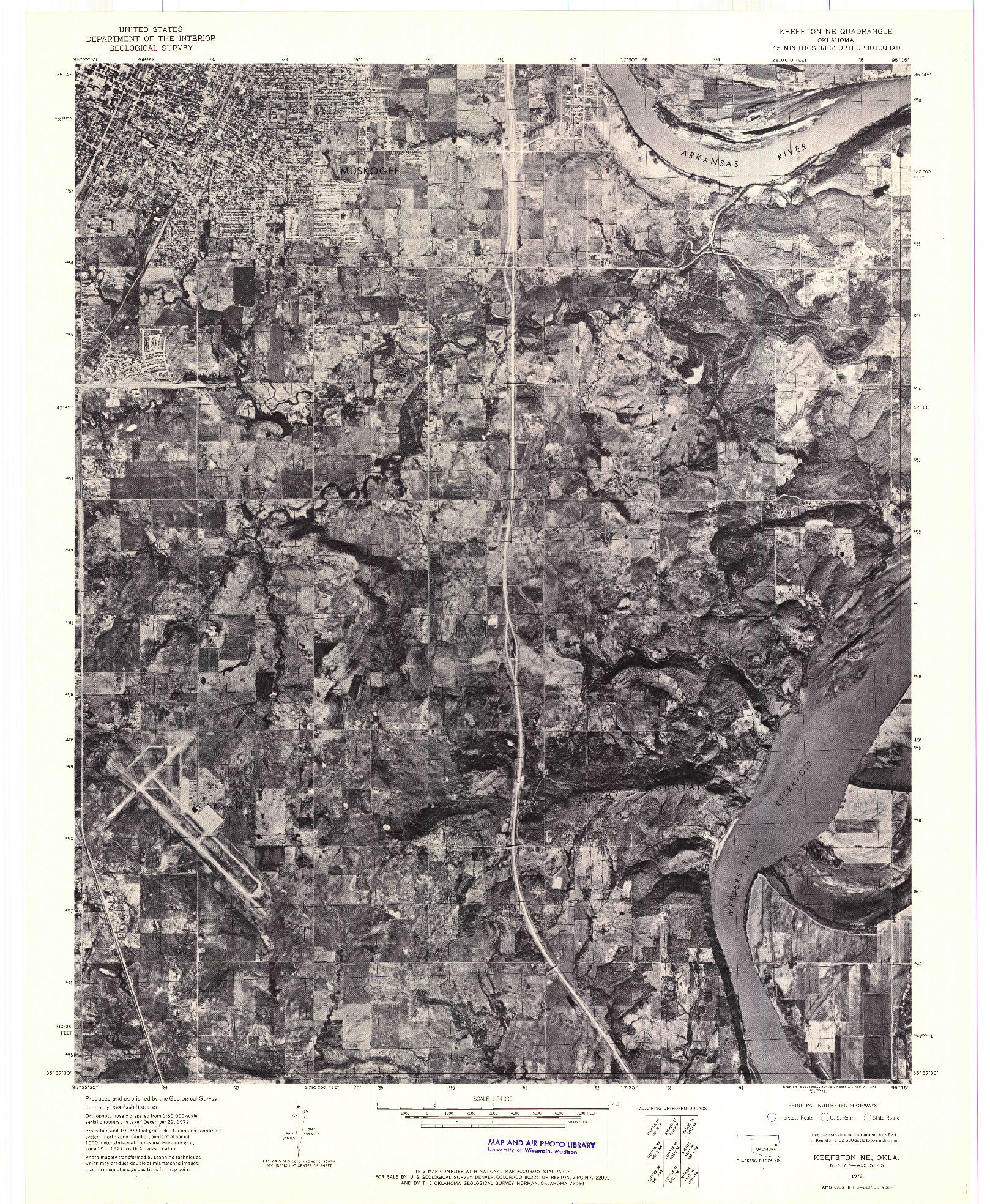 USGS 1:24000-SCALE QUADRANGLE FOR KEEFETON NE, OK 1972