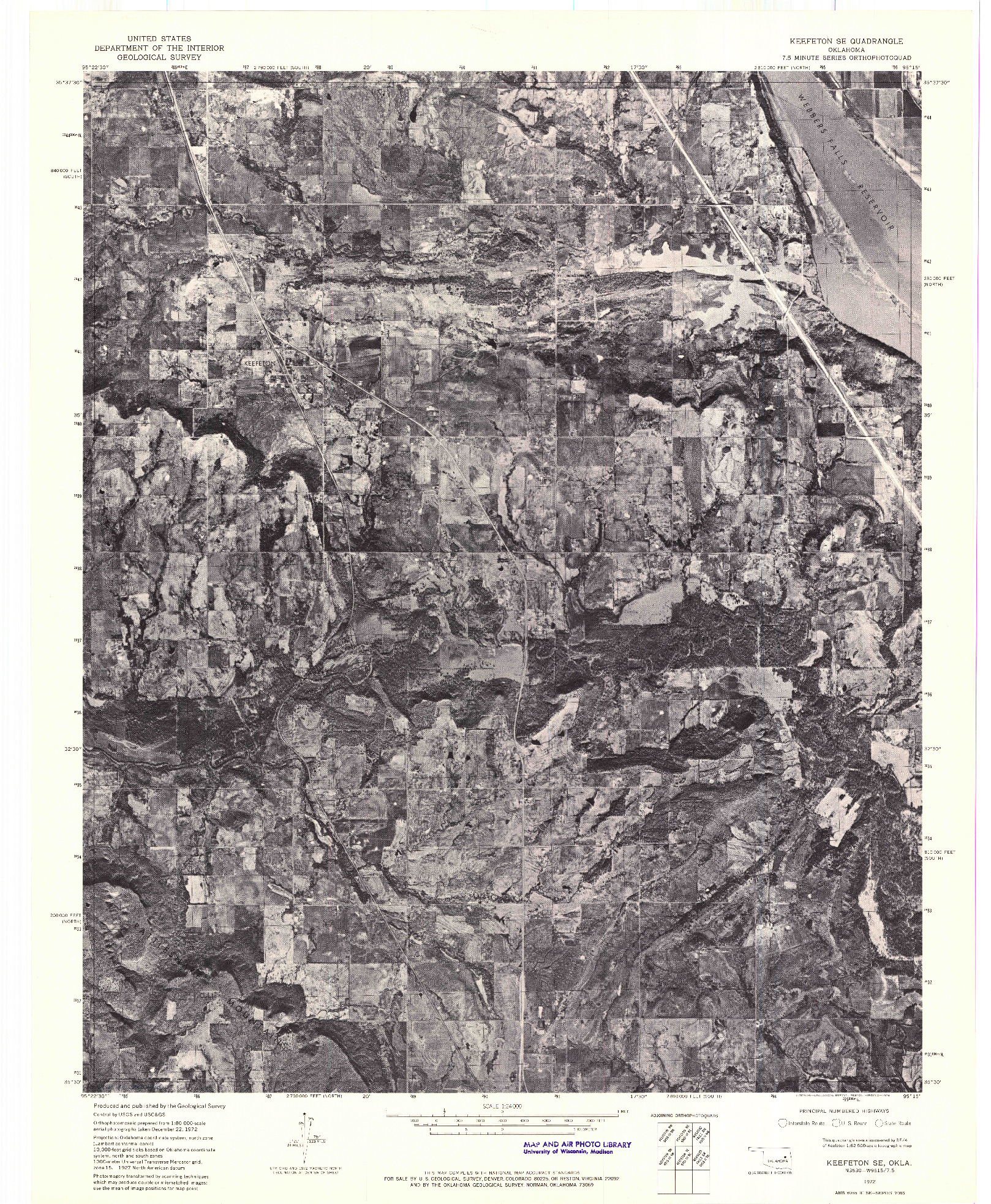 USGS 1:24000-SCALE QUADRANGLE FOR KEEFETON SE, OK 1972