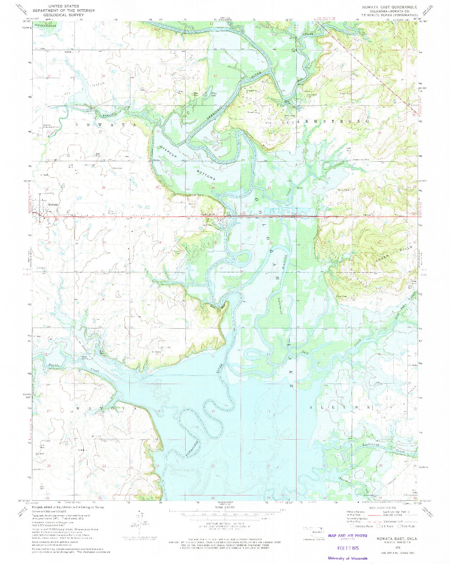 USGS 1:24000-SCALE QUADRANGLE FOR NOWATA EAST, OK 1972