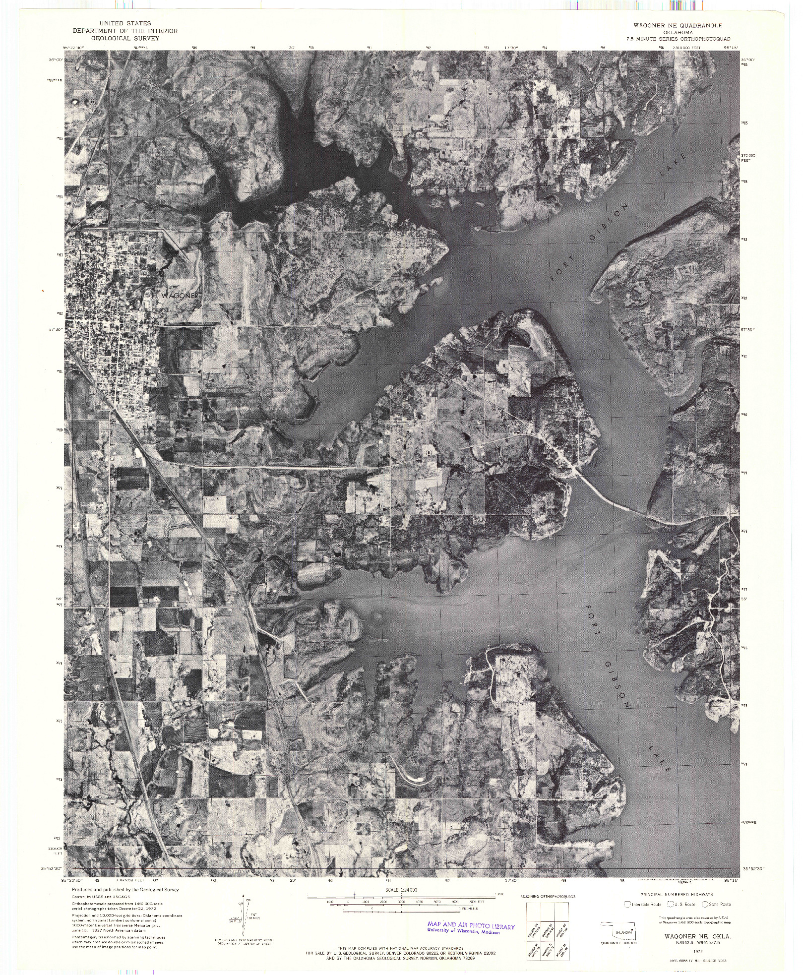 USGS 1:24000-SCALE QUADRANGLE FOR WAGONER NE, OK 1972