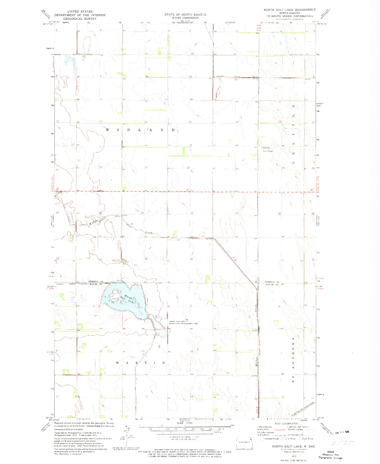 USGS 1:24000-SCALE QUADRANGLE FOR NORTH SALT LAKE, ND 1972