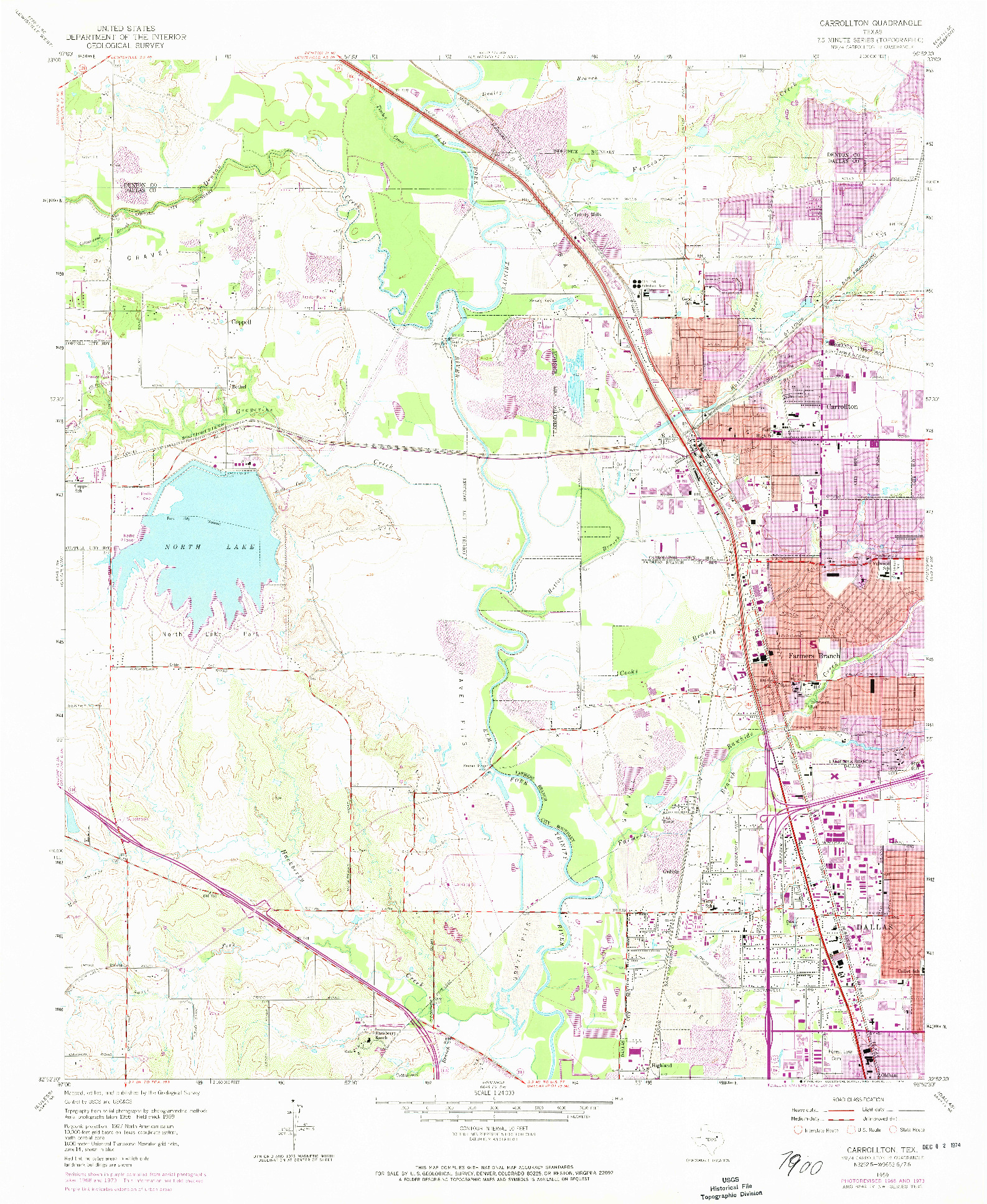 USGS 1:24000-SCALE QUADRANGLE FOR CARROLLTON, TX 1959