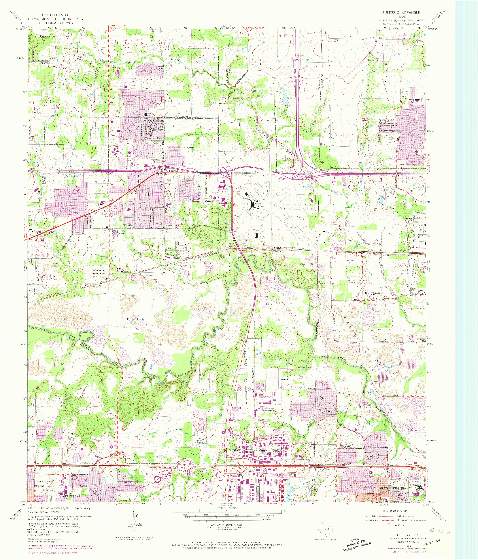 USGS 1:24000-SCALE QUADRANGLE FOR EULESS, TX 1959