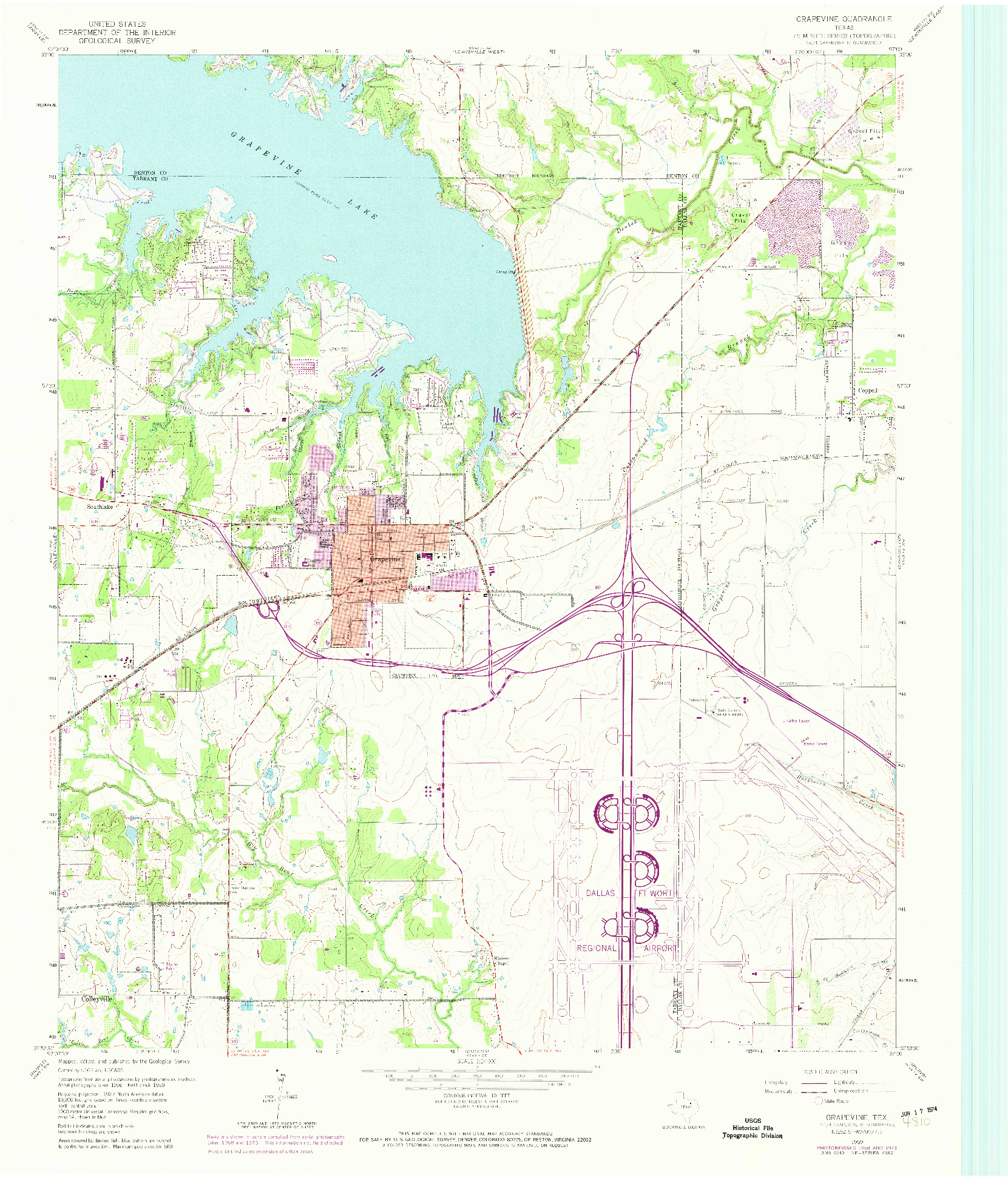 USGS 1:24000-SCALE QUADRANGLE FOR GRAPEVINE, TX 1959