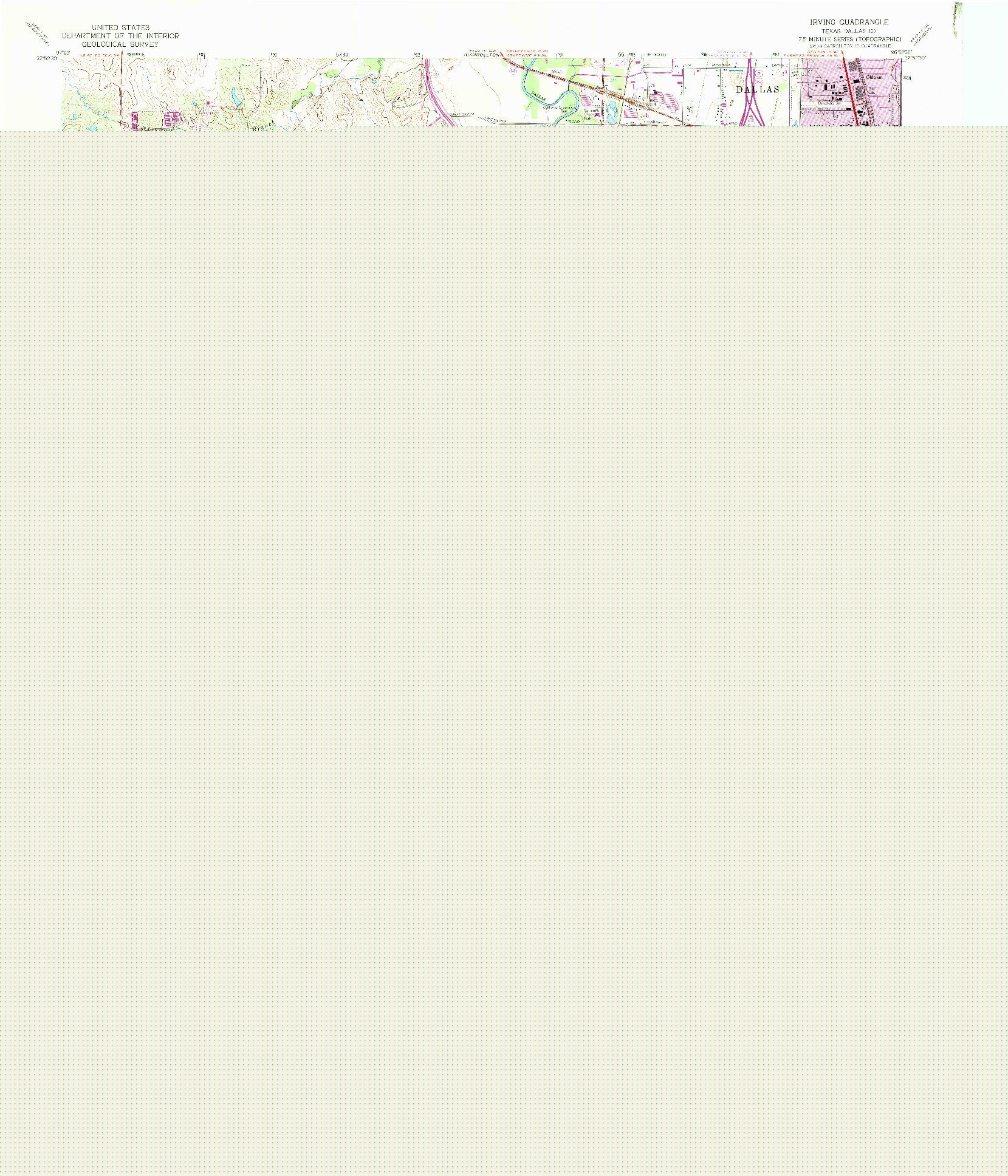 USGS 1:24000-SCALE QUADRANGLE FOR IRVING, TX 1959