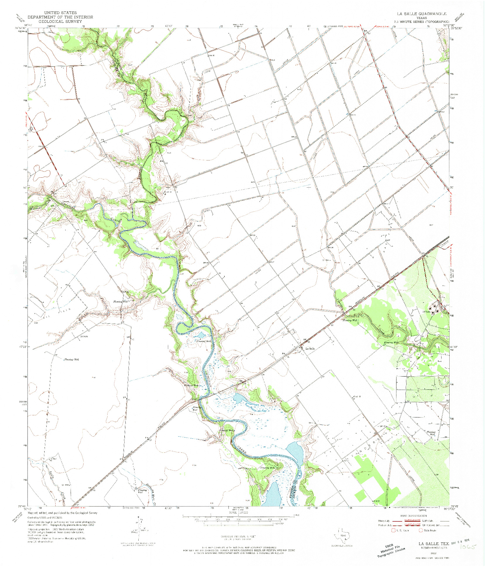 USGS 1:24000-SCALE QUADRANGLE FOR LA SALLE, TX 1952