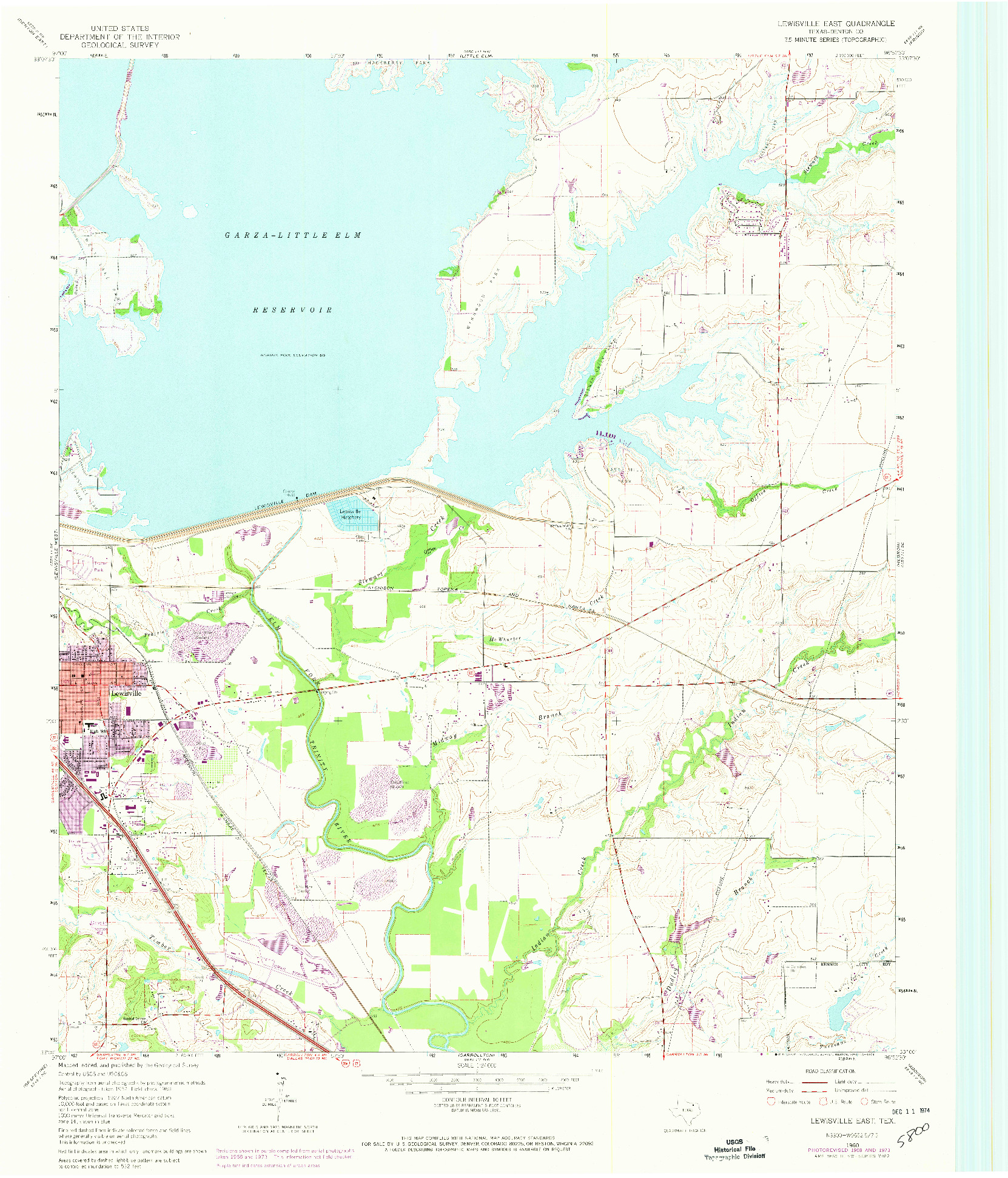 USGS 1:24000-SCALE QUADRANGLE FOR LEWISVILLE EAST, TX 1960