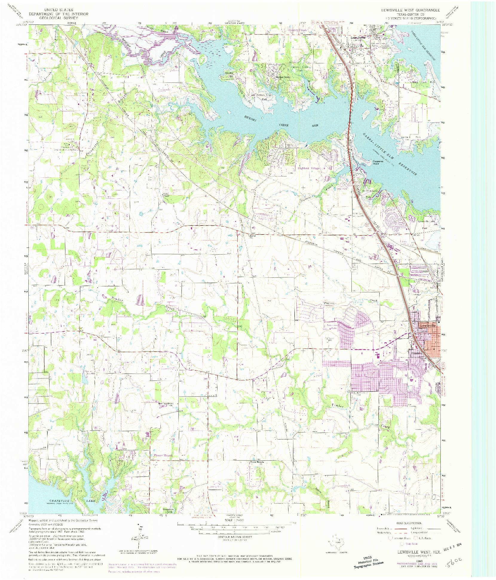 USGS 1:24000-SCALE QUADRANGLE FOR LEWISVILLE WEST, TX 1960