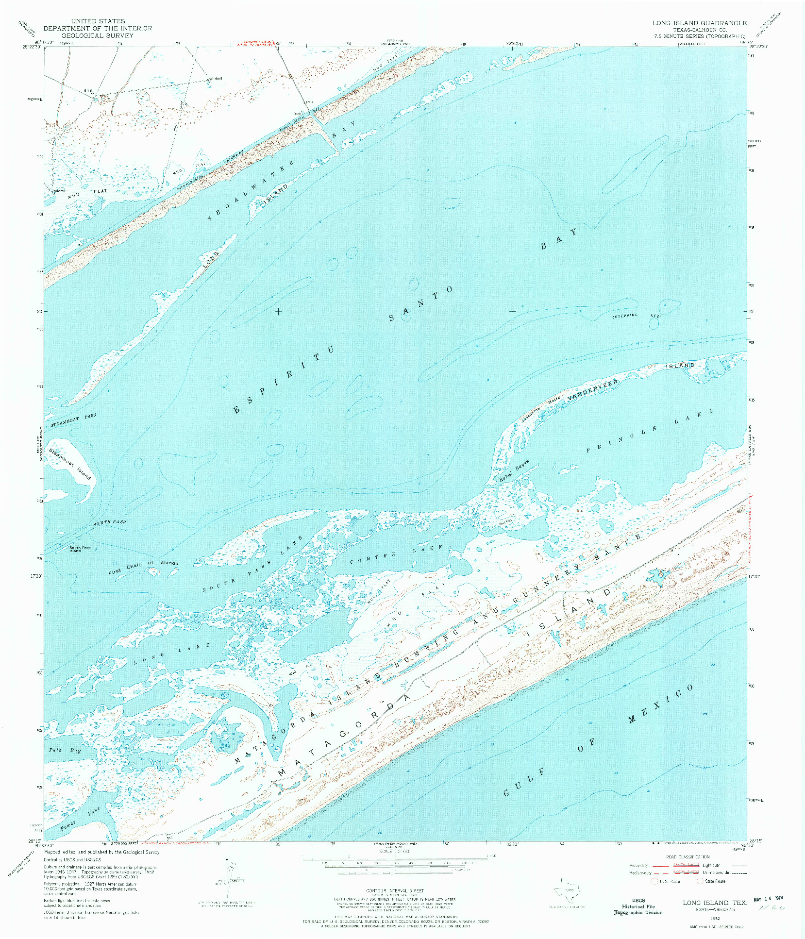 USGS 1:24000-SCALE QUADRANGLE FOR LONG ISLAND, TX 1952