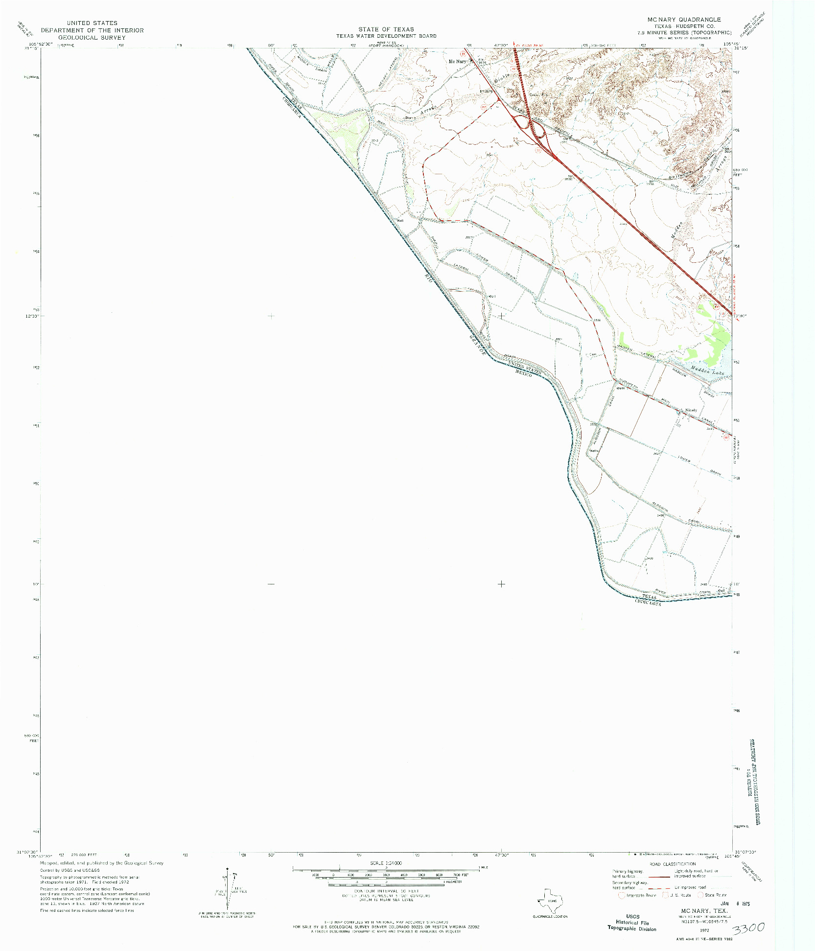 USGS 1:24000-SCALE QUADRANGLE FOR MCNARY, TX 1972