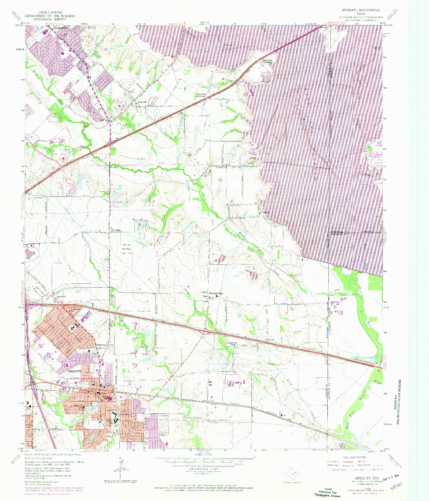 USGS 1:24000-SCALE QUADRANGLE FOR MESQUITE, TX 1959