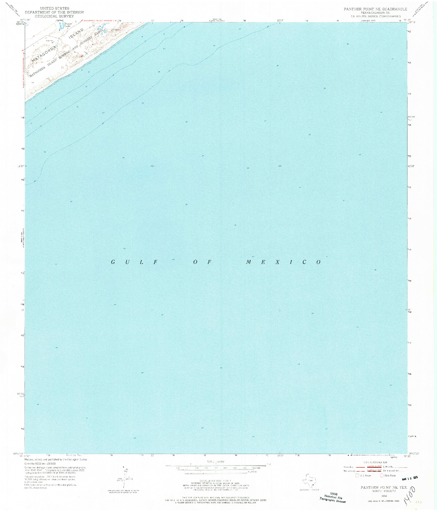 USGS 1:24000-SCALE QUADRANGLE FOR PANTHER POINT NE, TX 1952