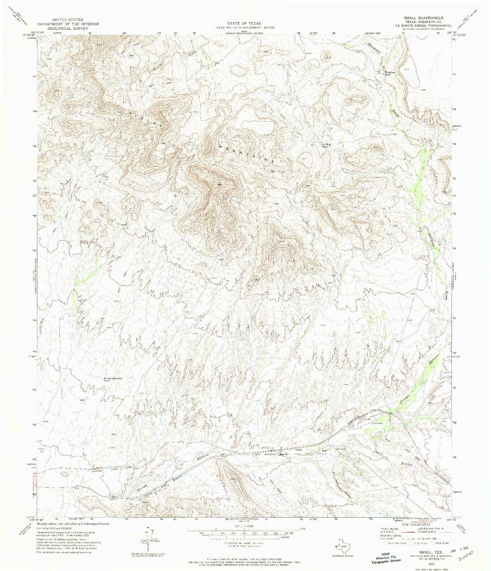 USGS 1:24000-SCALE QUADRANGLE FOR SMALL, TX 1972