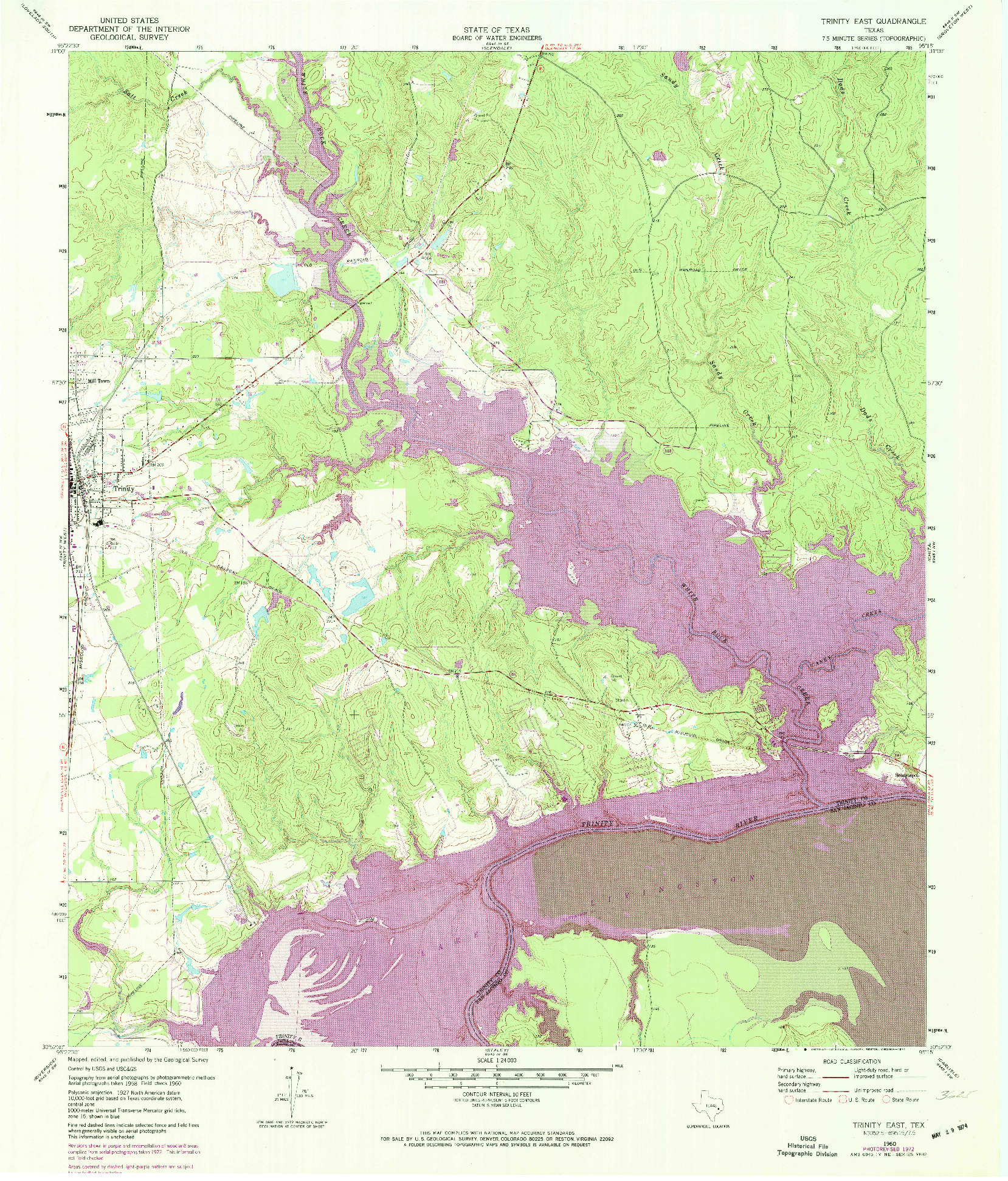 USGS 1:24000-SCALE QUADRANGLE FOR TRINITY EAST, TX 1960