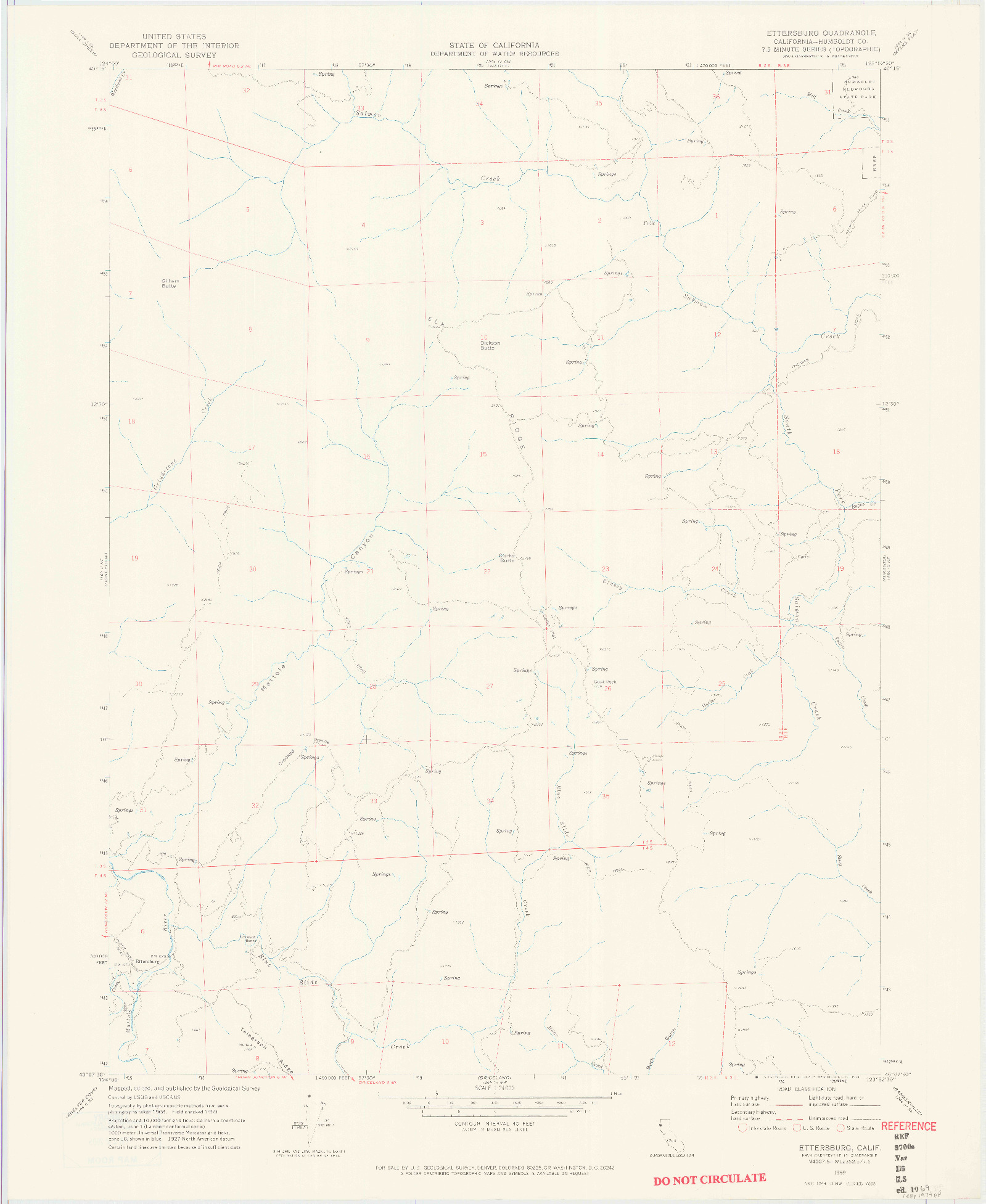 USGS 1:24000-SCALE QUADRANGLE FOR ETTERSBURG, CA 1969