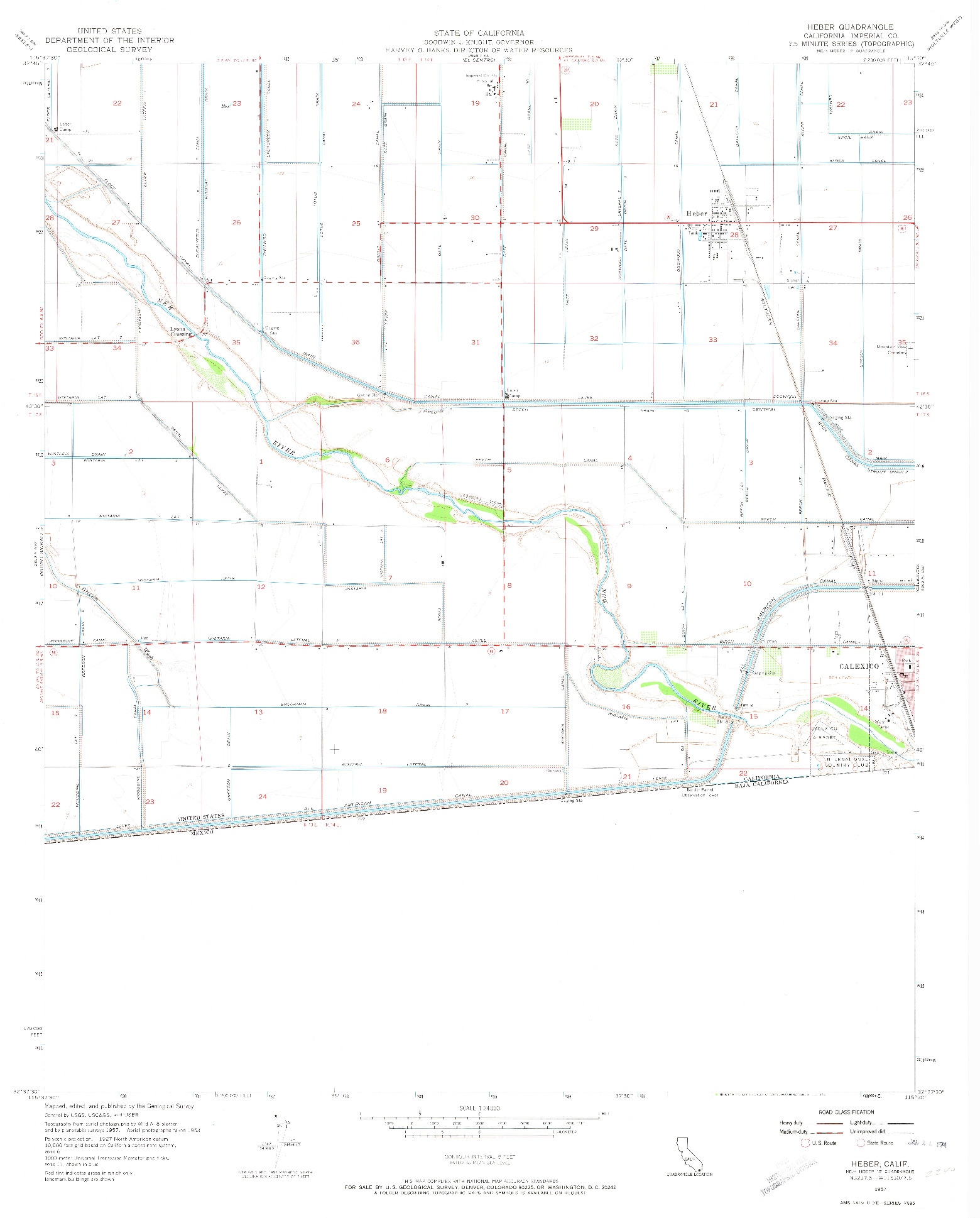 USGS 1:24000-SCALE QUADRANGLE FOR HEBER, CA 1957