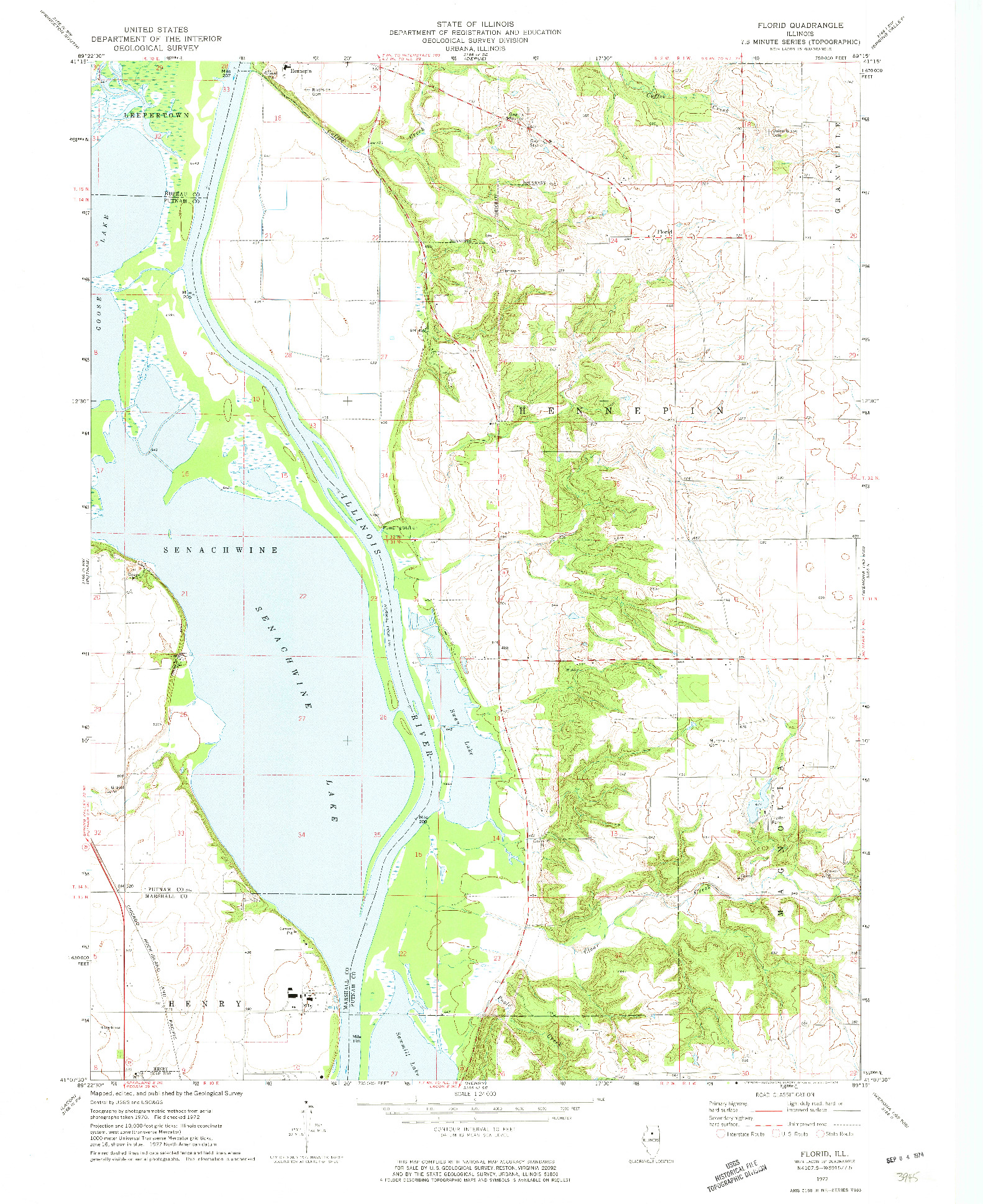 USGS 1:24000-SCALE QUADRANGLE FOR FLORID, IL 1972