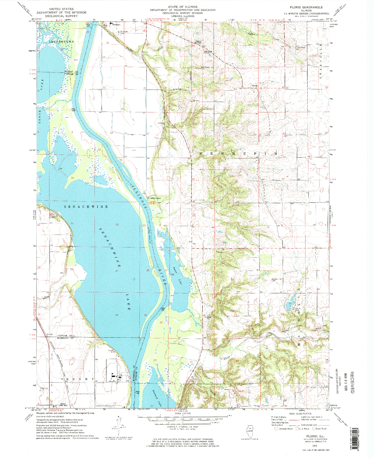 USGS 1:24000-SCALE QUADRANGLE FOR FLORID, IL 1972