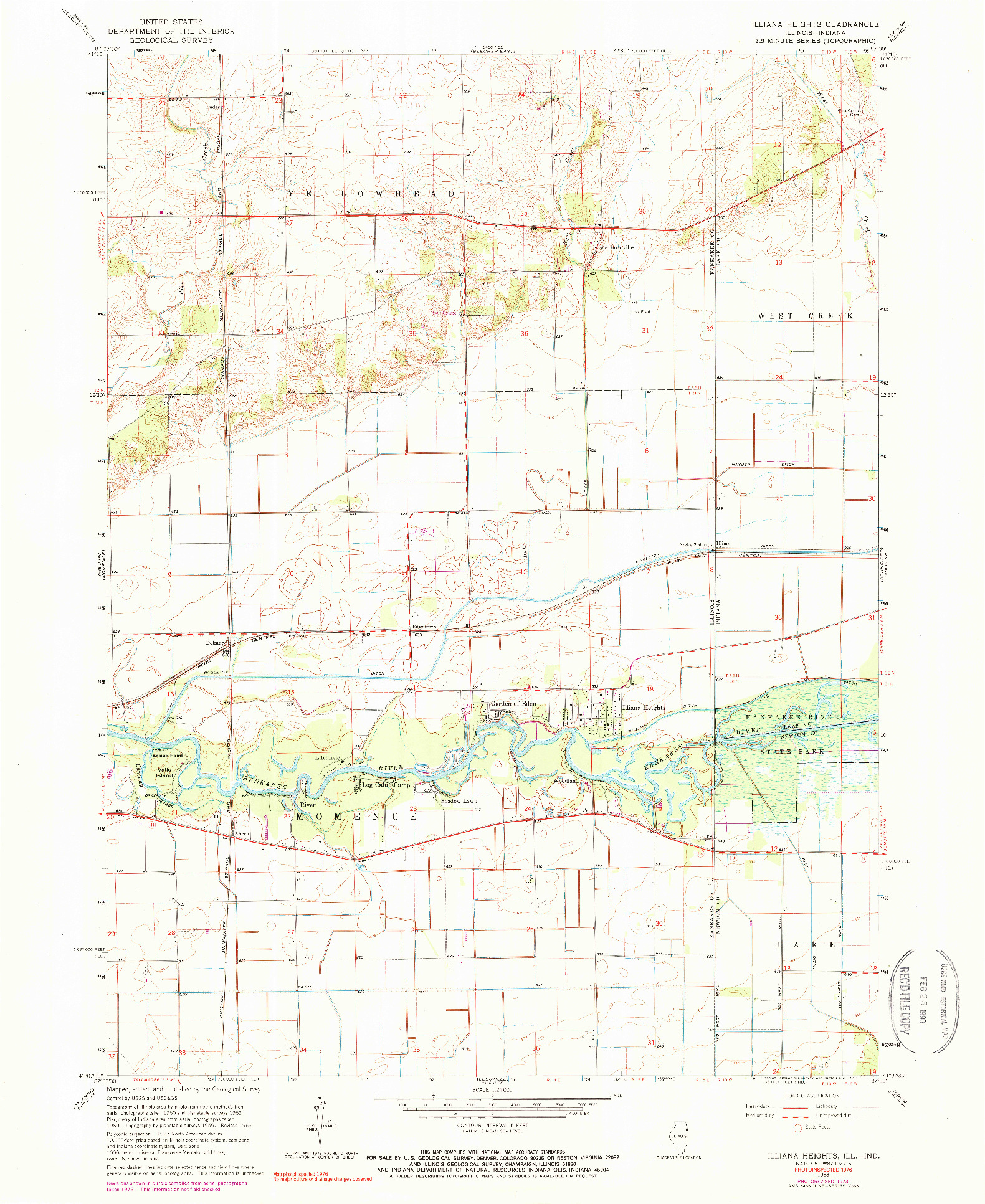 USGS 1:24000-SCALE QUADRANGLE FOR ILLIANA HEIGHTS, IL 1963