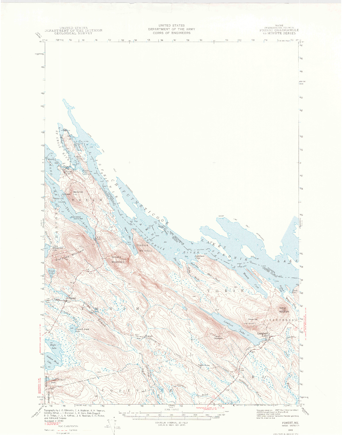 USGS 1:62500-SCALE QUADRANGLE FOR FOREST, ME 1940