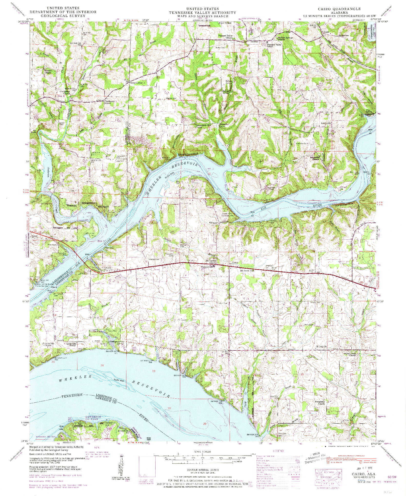 USGS 1:24000-SCALE QUADRANGLE FOR CAIRO, AL 1950