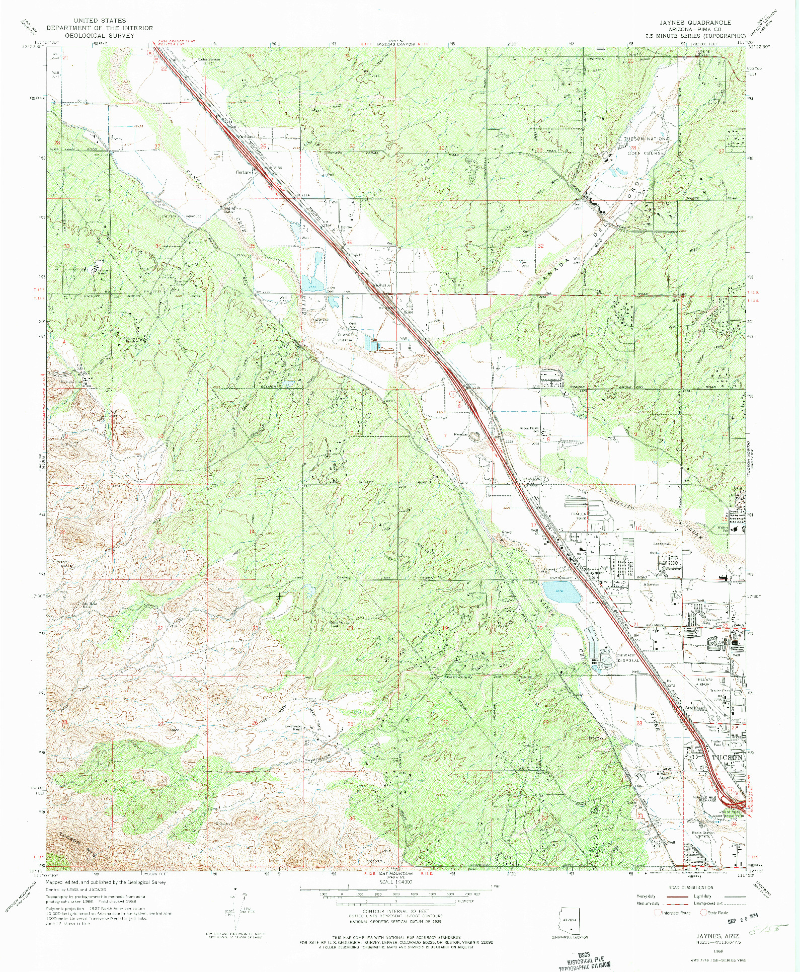 USGS 1:24000-SCALE QUADRANGLE FOR JAYNES, AZ 1968