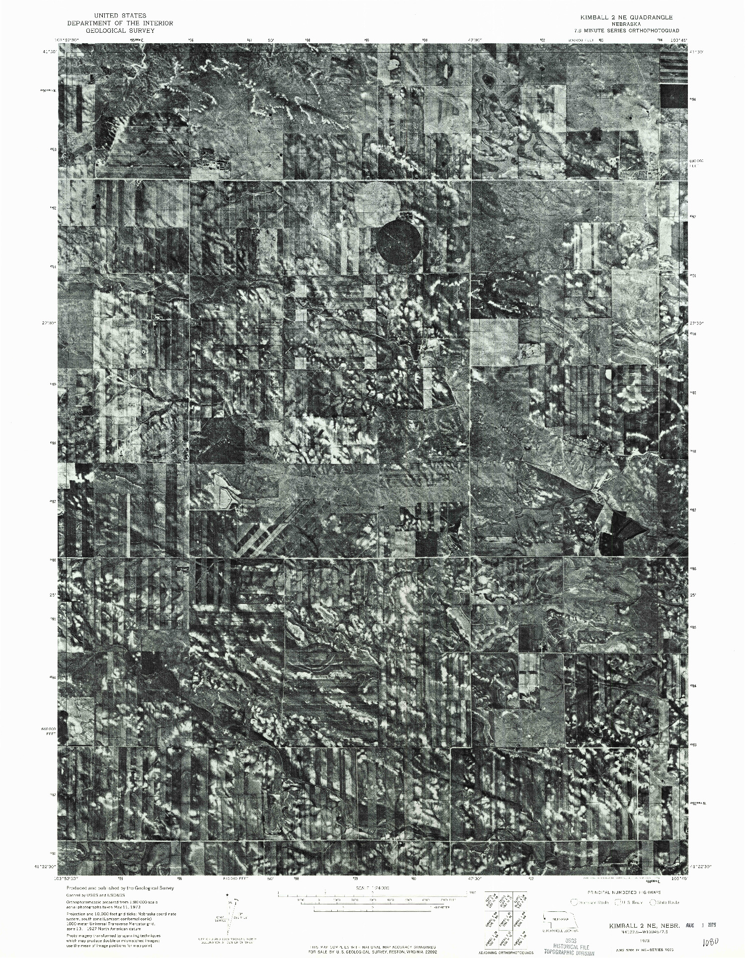 USGS 1:24000-SCALE QUADRANGLE FOR KIMBALL 2 NE, NE 1973