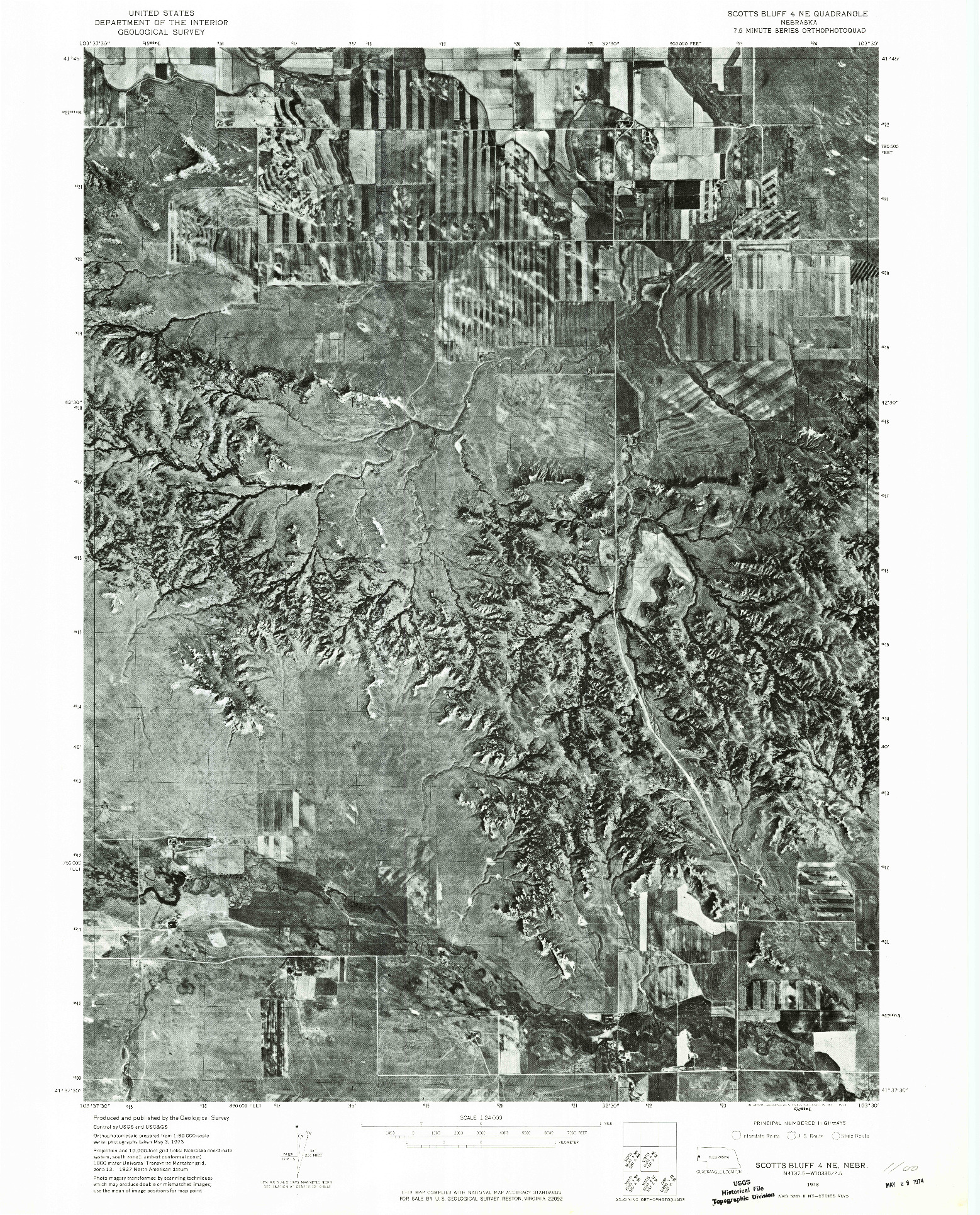 USGS 1:24000-SCALE QUADRANGLE FOR SCOTTS BLUFF 4 NE, NE 1973