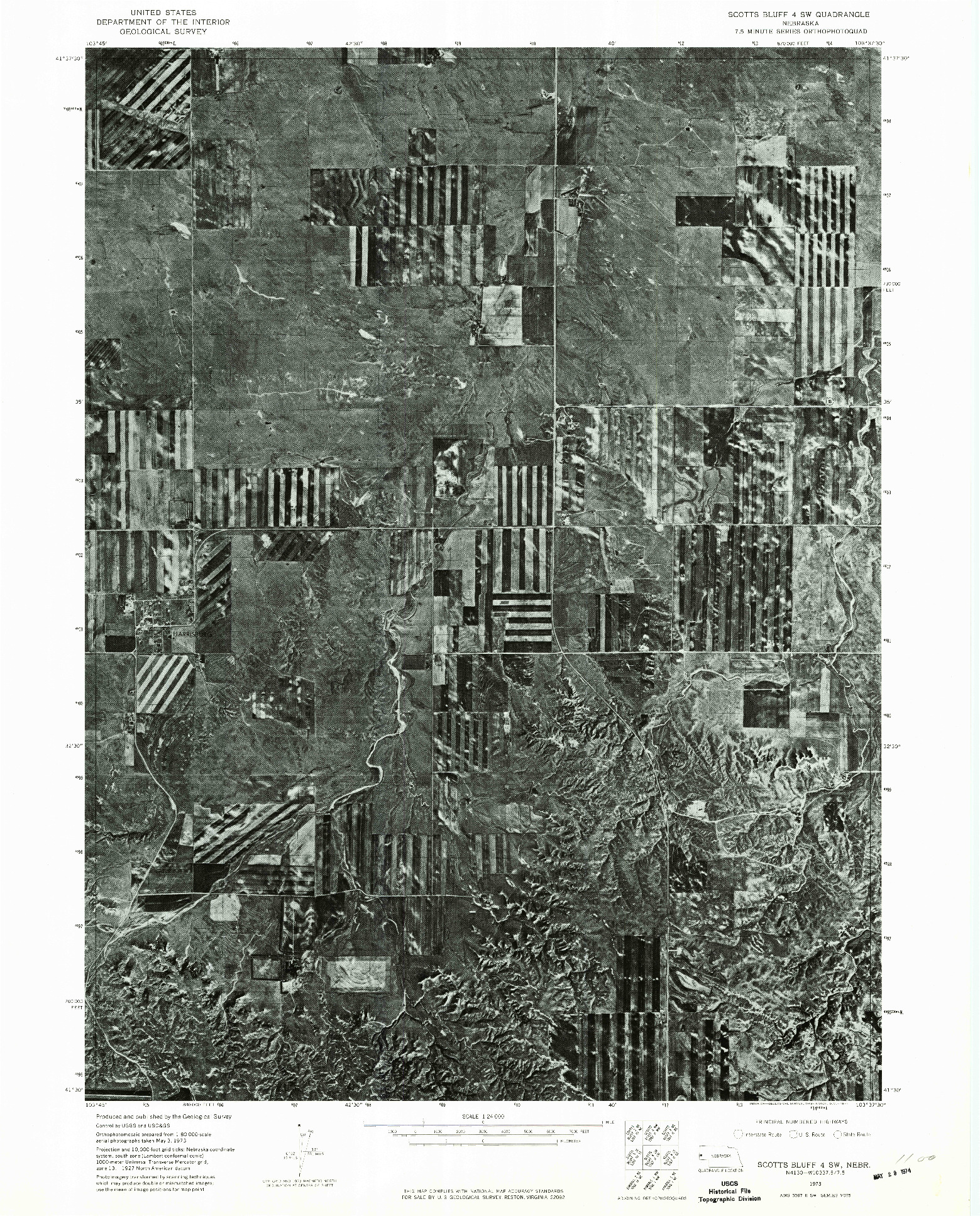 USGS 1:24000-SCALE QUADRANGLE FOR SCOTTS BLUFF 4 SW, NE 1973