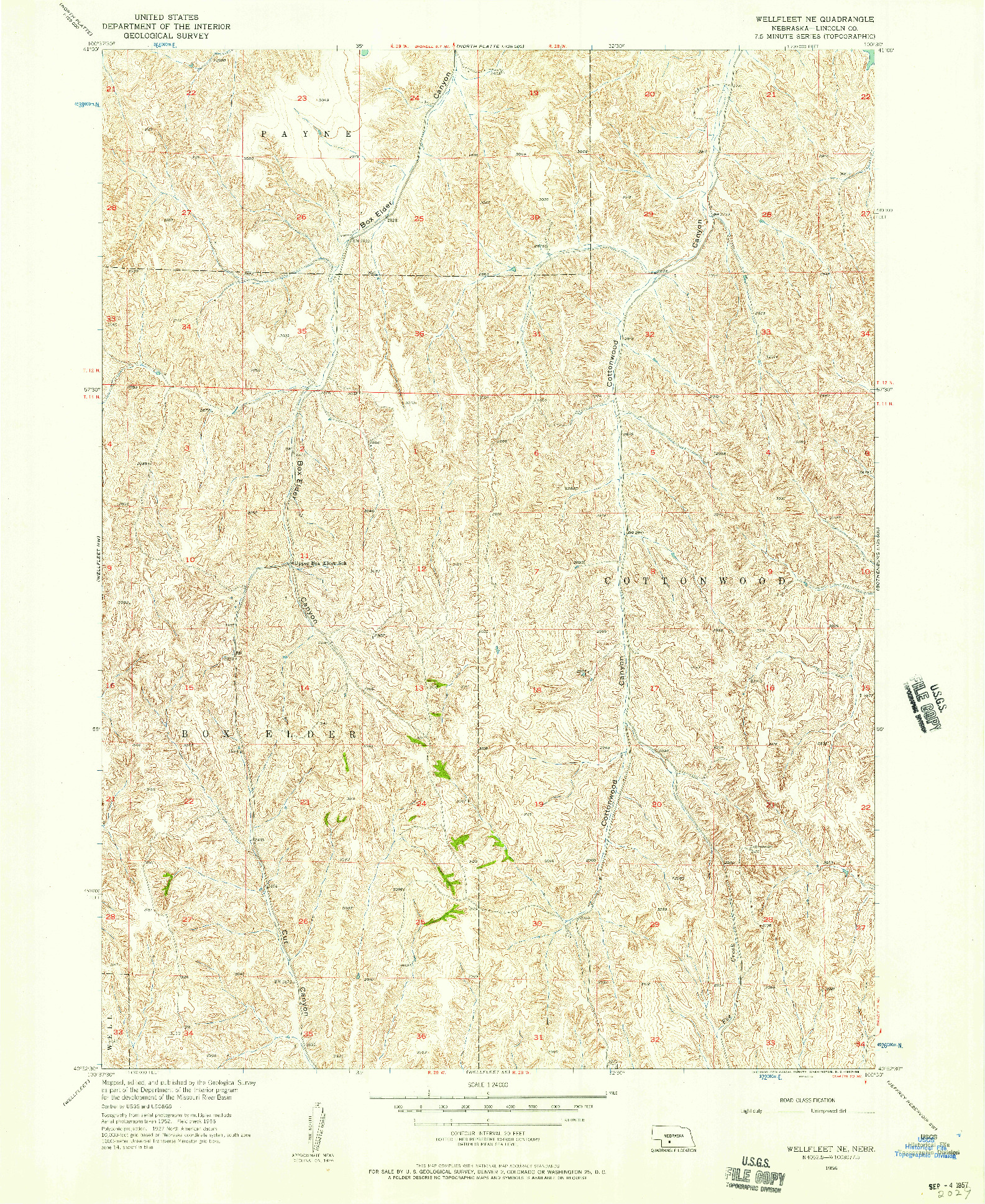 USGS 1:24000-SCALE QUADRANGLE FOR WELLFLEET NE, NE 1956