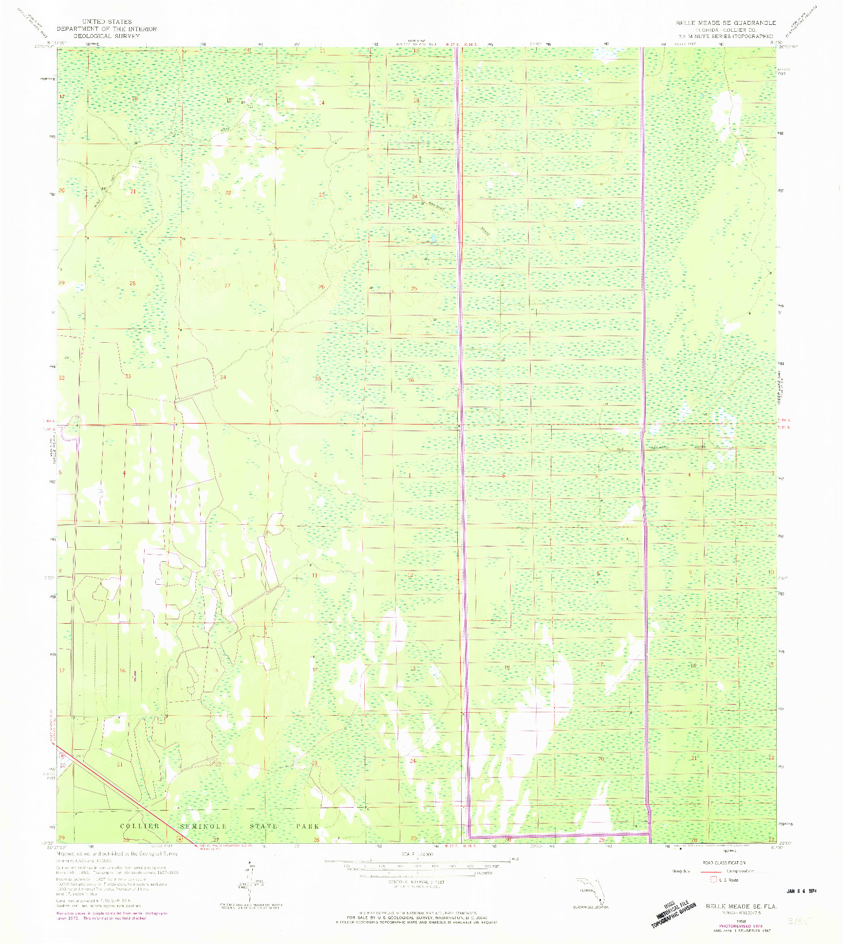 USGS 1:24000-SCALE QUADRANGLE FOR BELLE MEADE SE, FL 1958