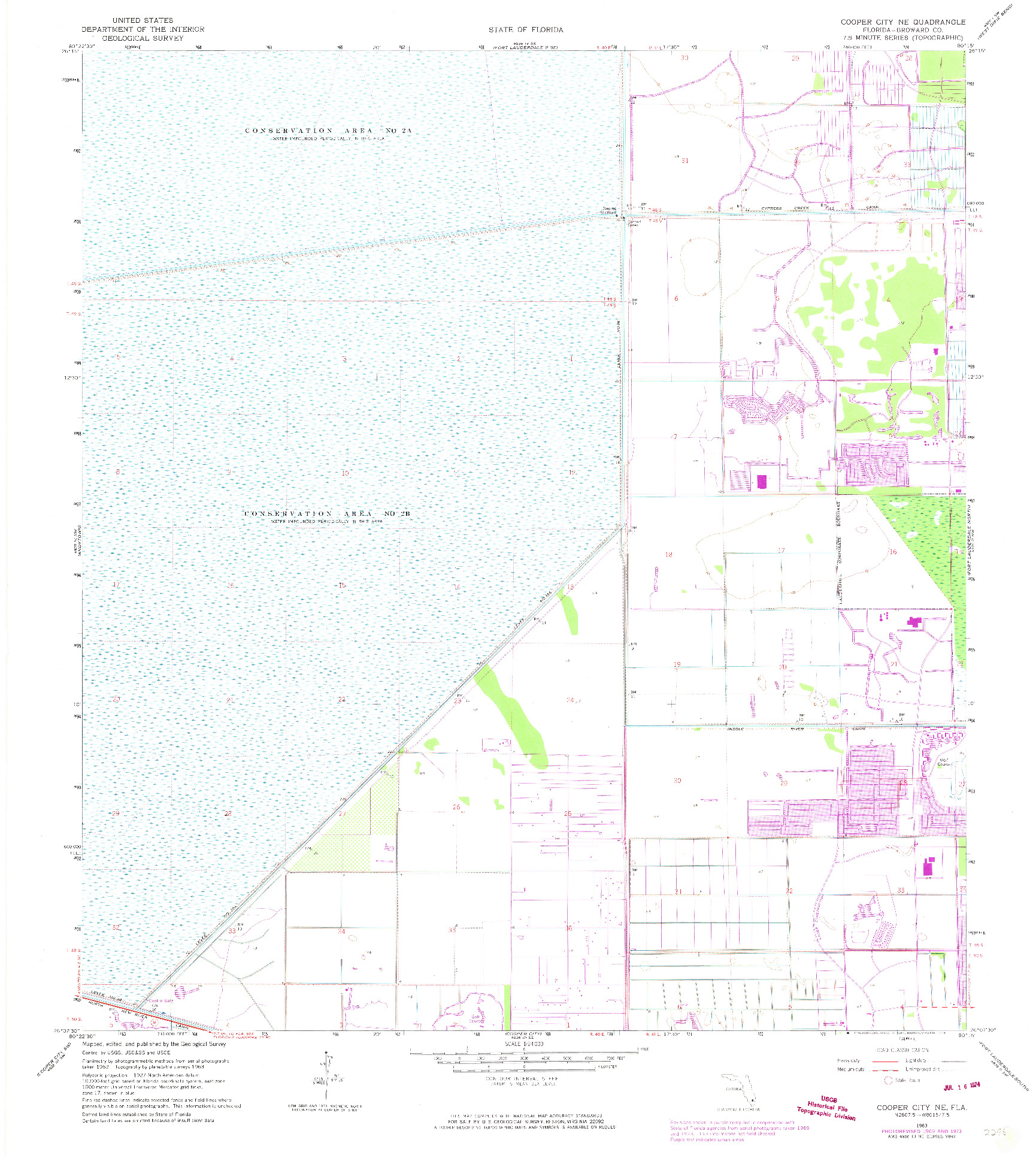 USGS 1:24000-SCALE QUADRANGLE FOR COOPER CITY NE, FL 1963