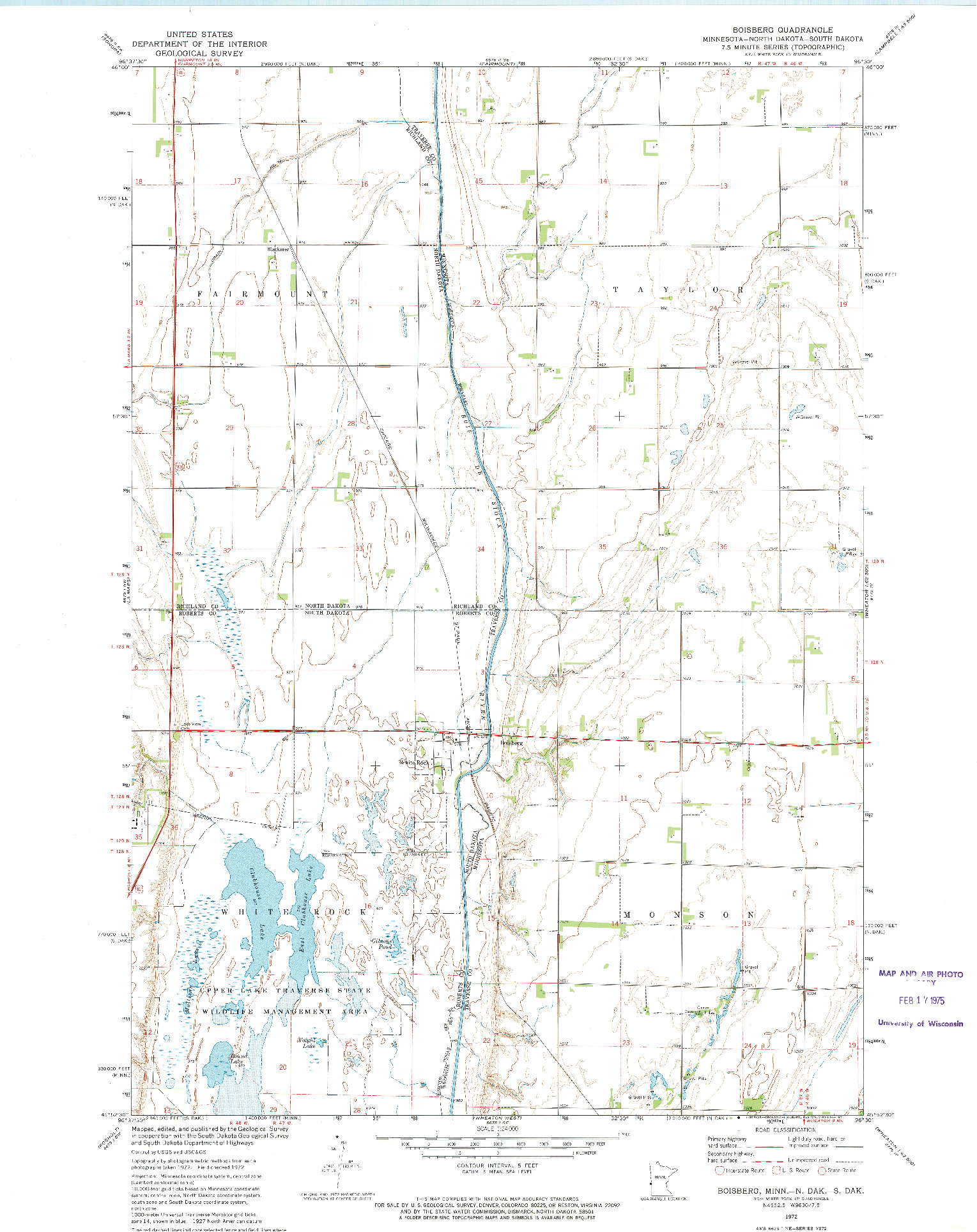 USGS 1:24000-SCALE QUADRANGLE FOR BOISBERG, MN 1972