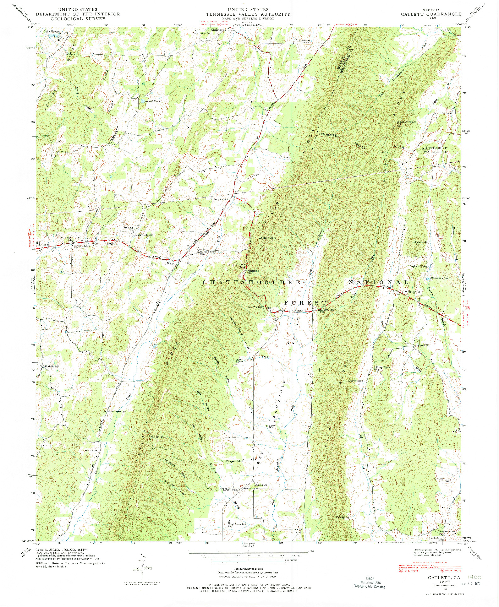 USGS 1:24000-SCALE QUADRANGLE FOR CATLETT, GA 1946