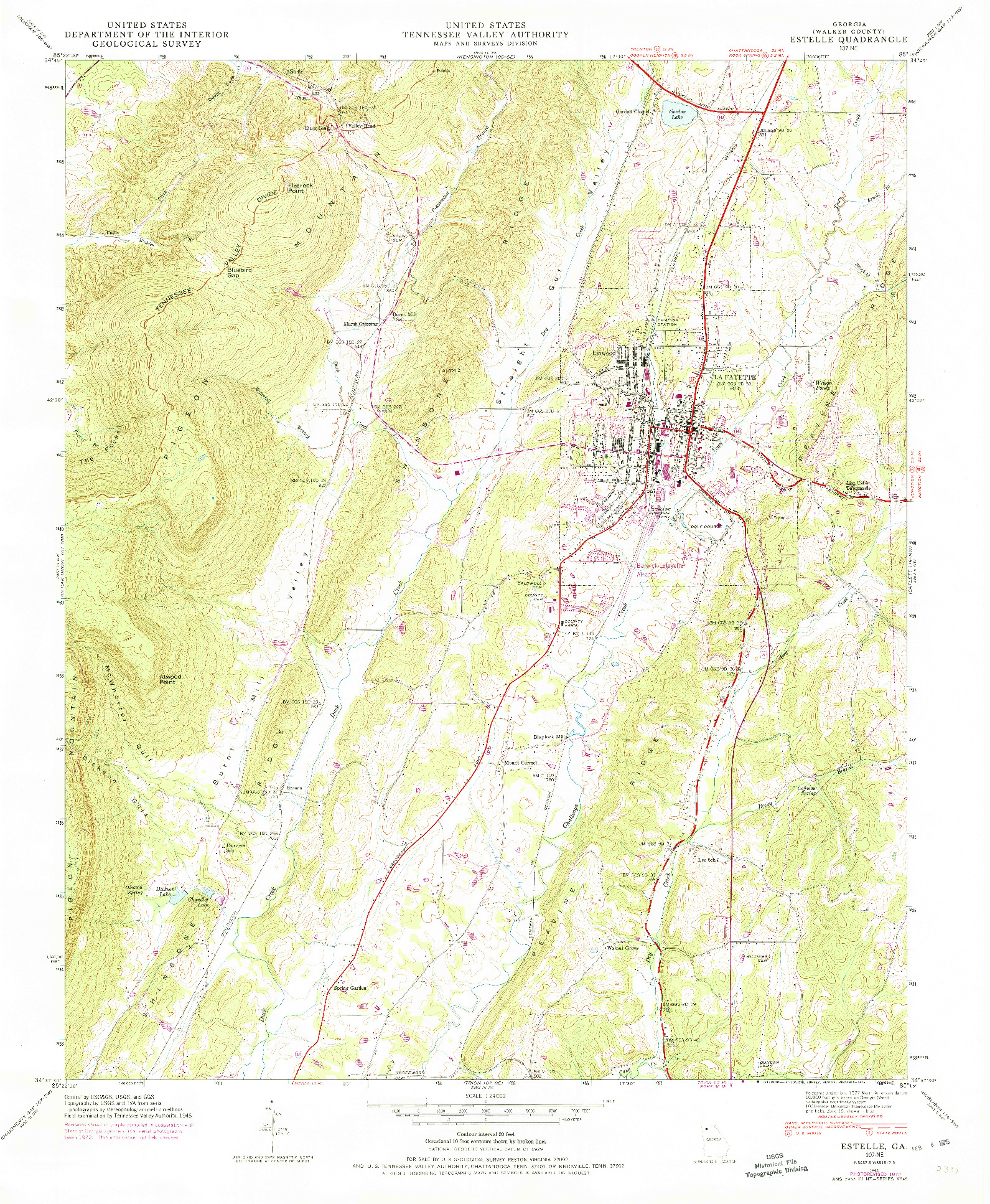 USGS 1:24000-SCALE QUADRANGLE FOR ESTELLE, GA 1946