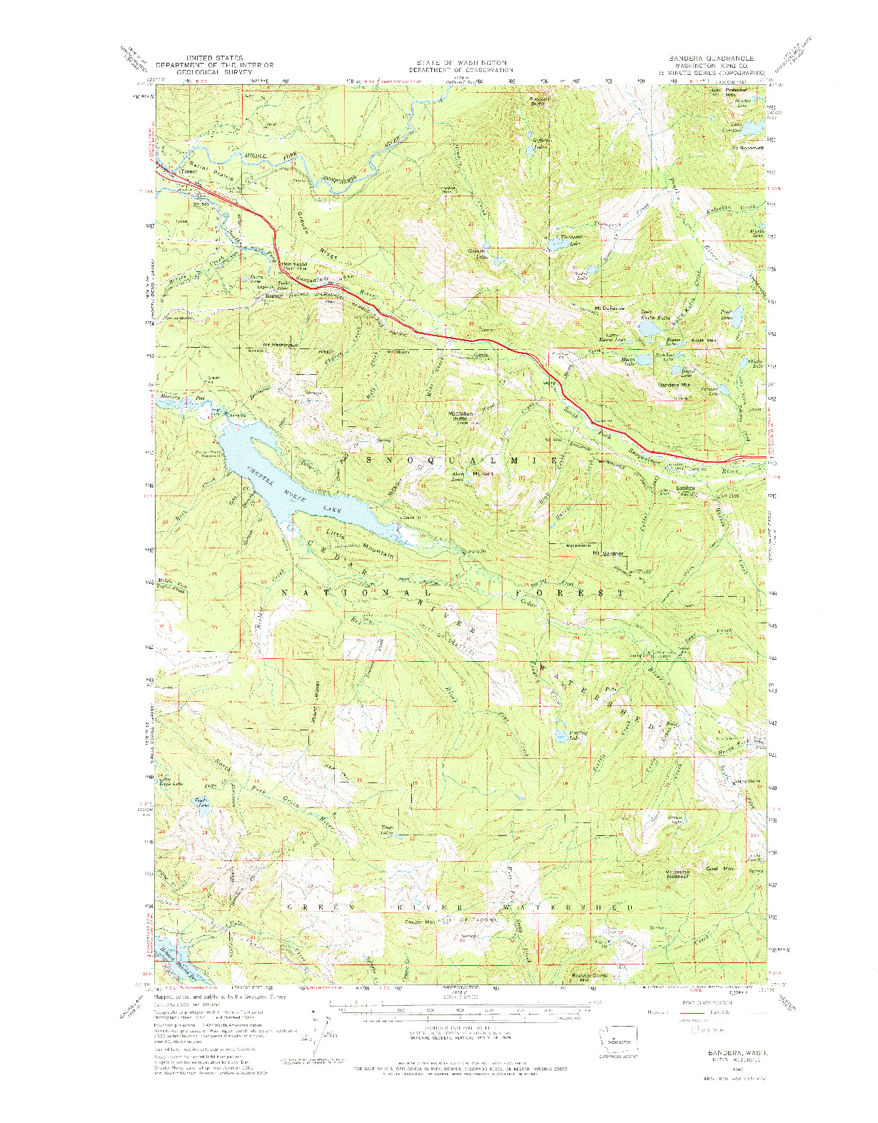 USGS 1:62500-SCALE QUADRANGLE FOR BANDERA, WA 1960